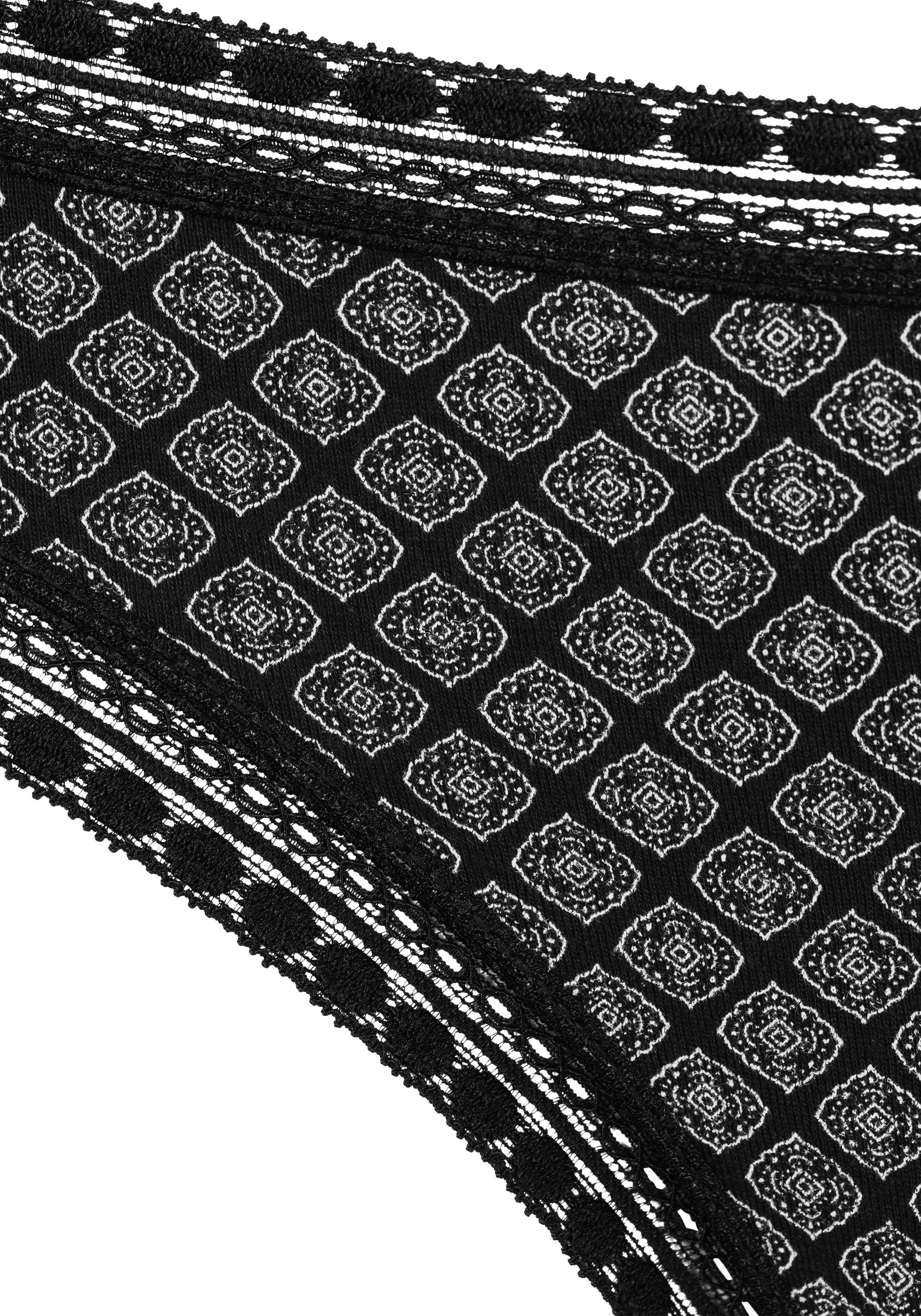 Lascana Brazilian slip van elastische katoen met zachte kant (3 stuks)