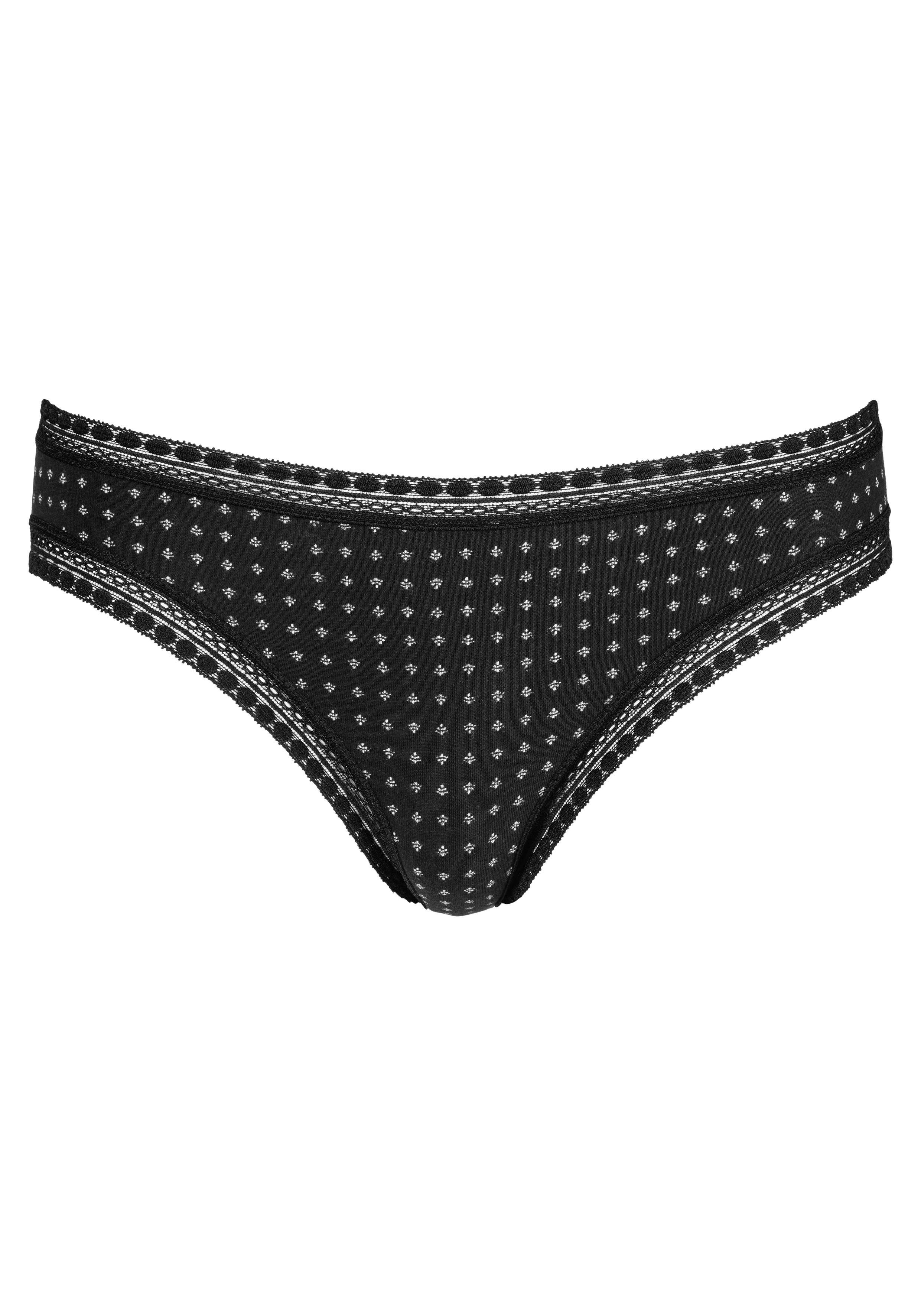 Lascana Brazilian slip van elastische katoen met zachte kant (3 stuks)