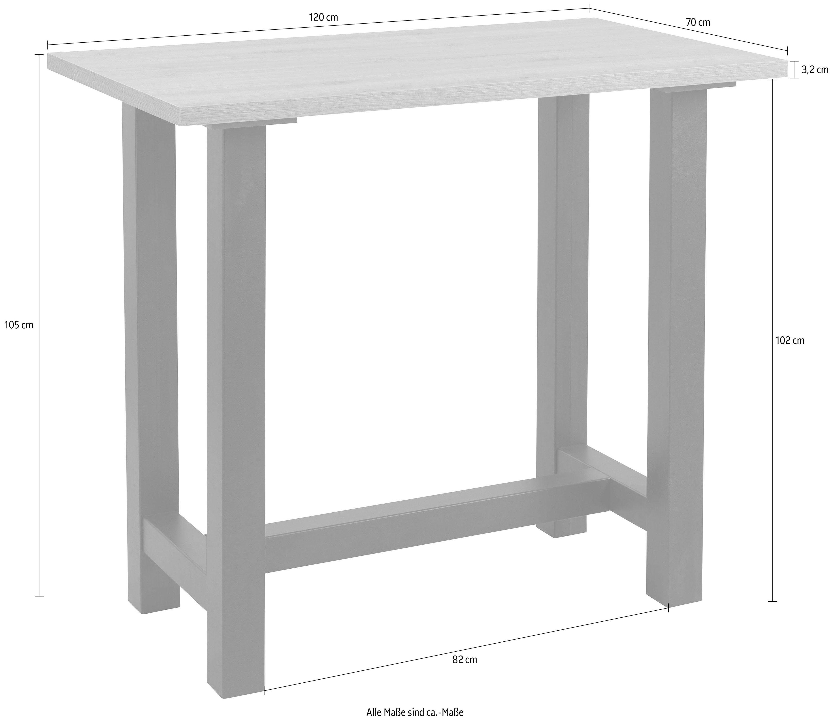 Mäusbacher Bartafel Frame in U-model (breedte 120, 140 of 160 cm)