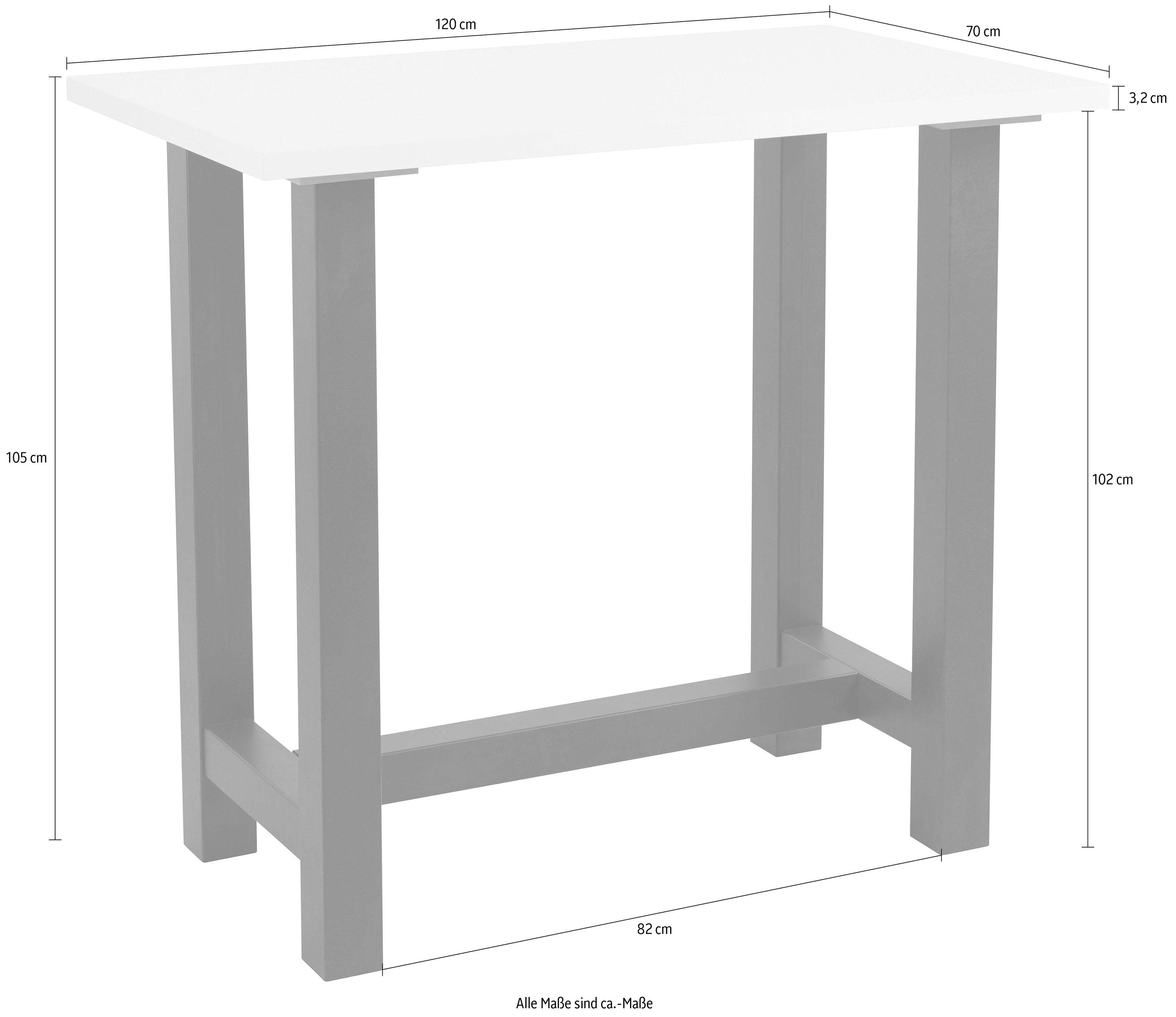 Mäusbacher Bartafel Frame in U-model (breedte 120, 140 of 160 cm)