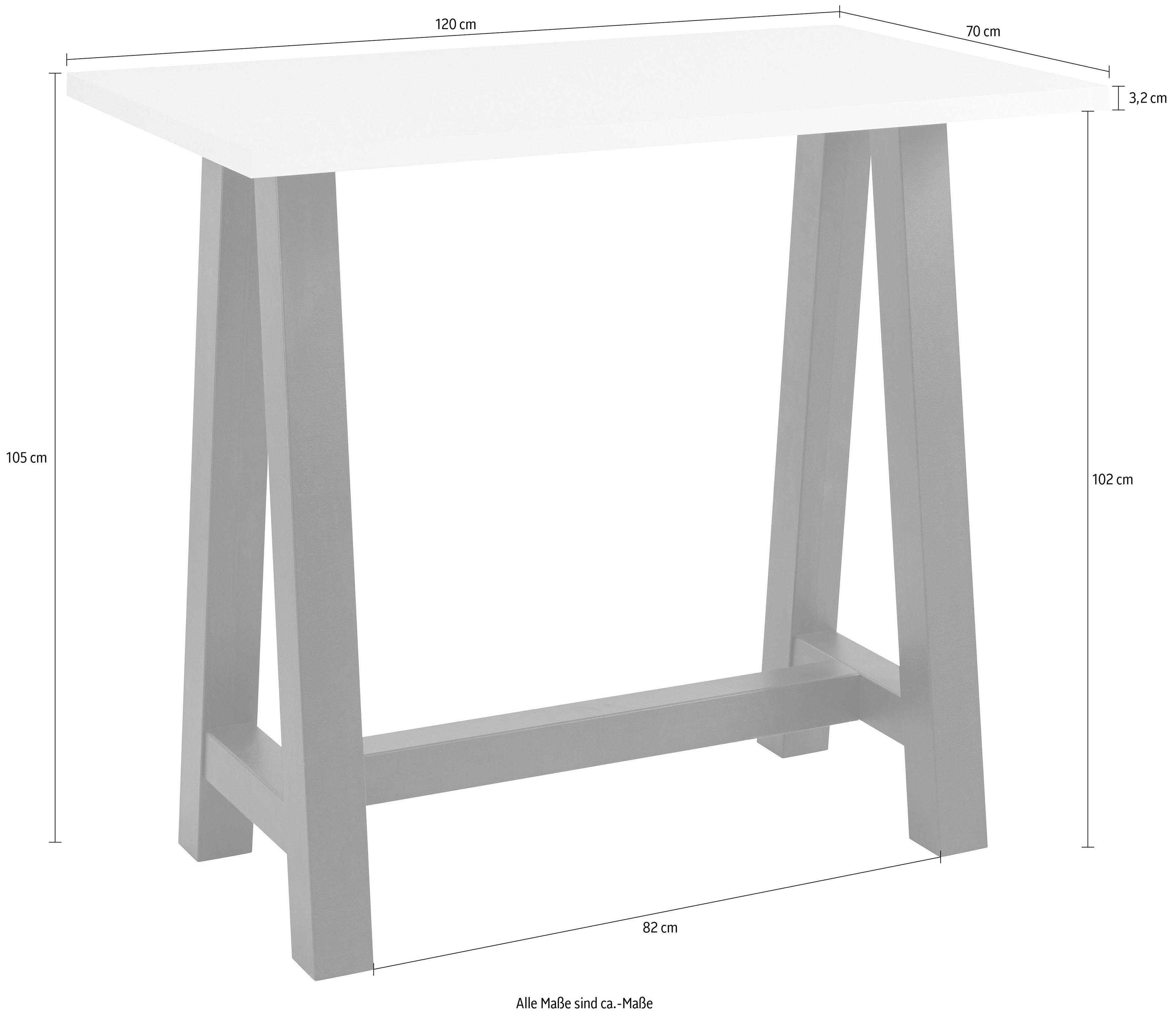 Mäusbacher Bartafel Frame in A-model (breedte 120, 140 of 160 cm)