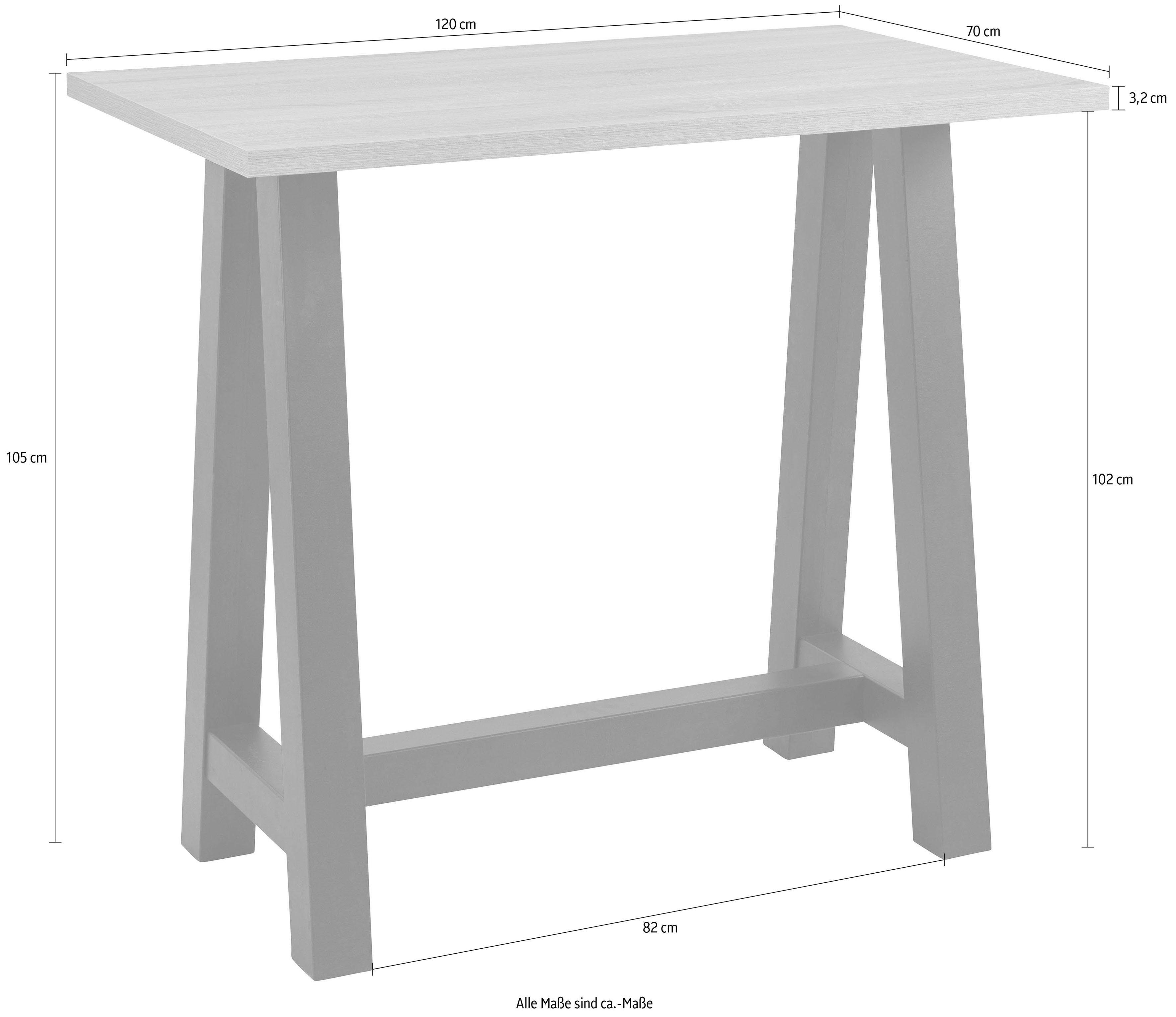 Mäusbacher Bartafel Frame in A-model (breedte 120, 140 of 160 cm)