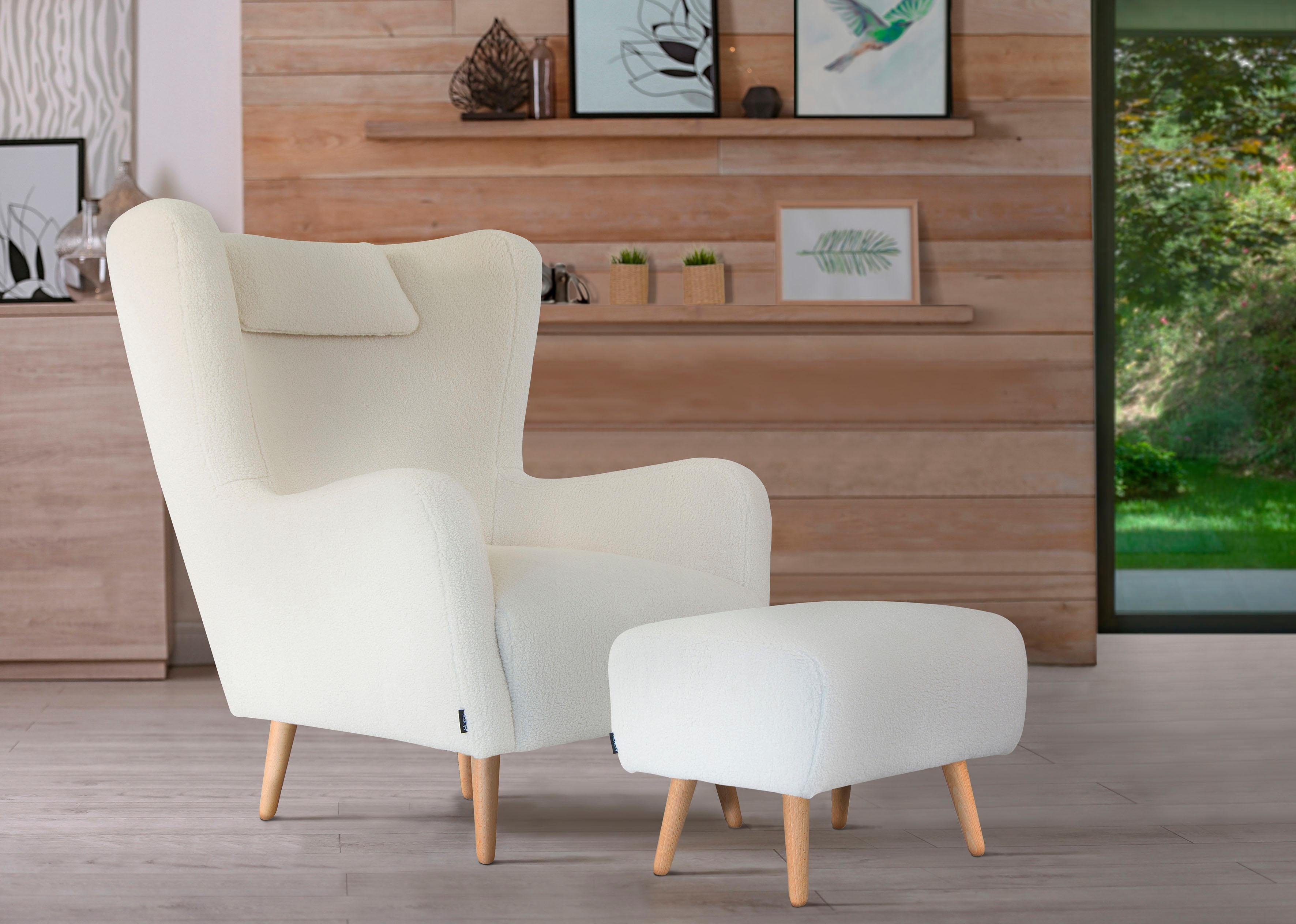 Home affaire Fauteuil Telford naar keuze met en zonder hocker, in 4 stofkwaliteiten, overtrekstof oo