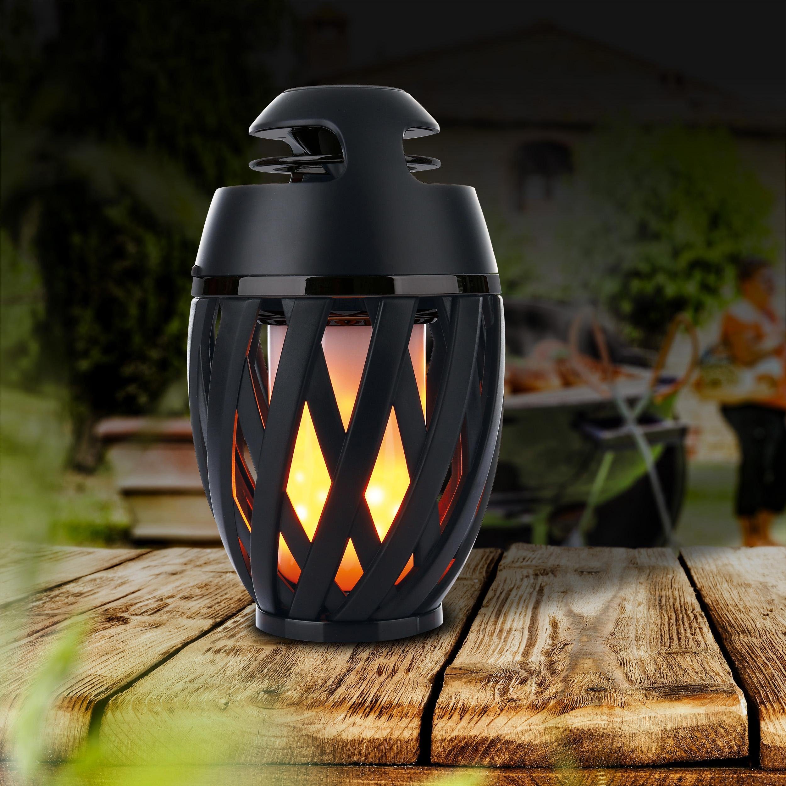 näve Led-tafellamp Muna Bluetooth luidspreker, vlameffect, ca. 5-6h lichteffect + luidspreker (1 stuk)