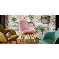 premium collection by home affaire stoel met armleuningen livry stoel, kuipstoel (set, 2 stuks) roze