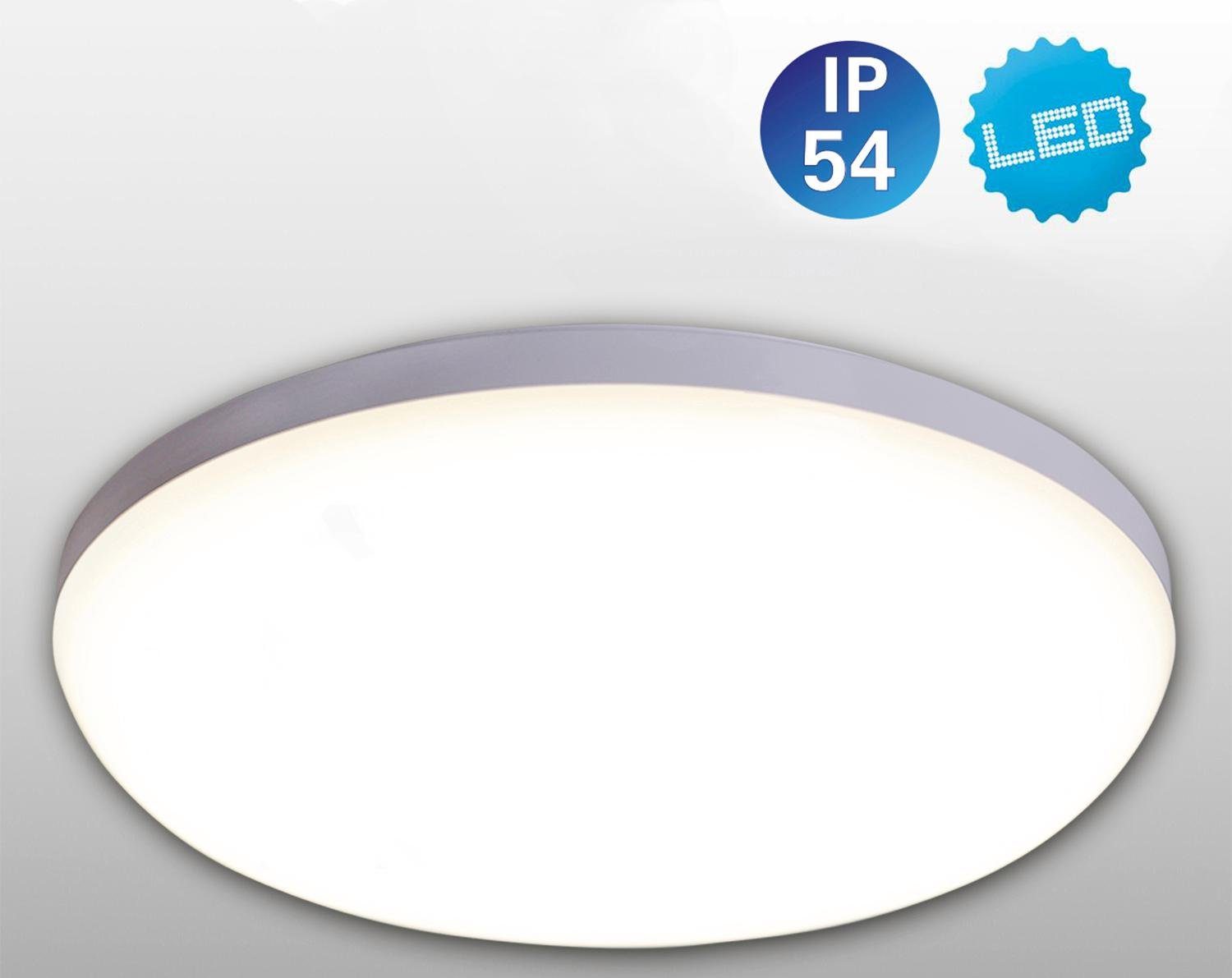 näve Led-plafondlamp Garda wit satijn, kunststof/metaal, ip54 (1 stuk)