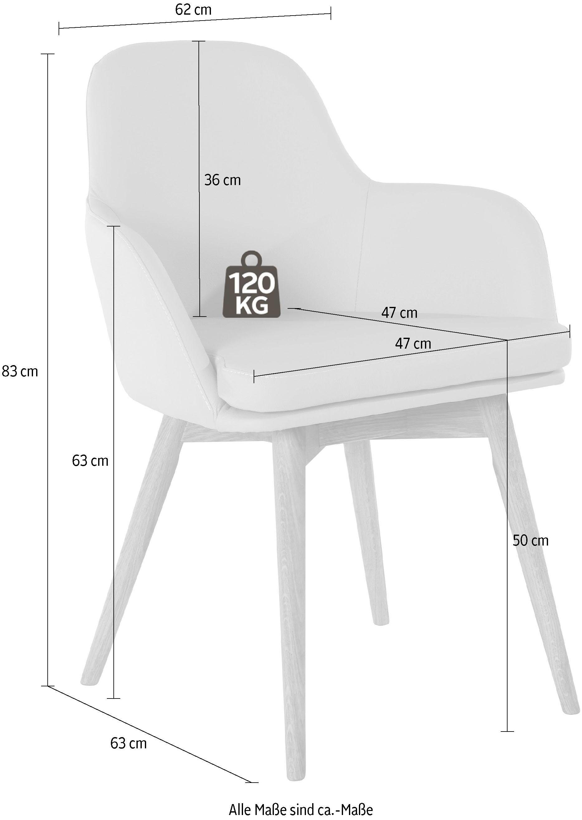 Home affaire Stoel met armleuningen Livry Stoel, kuipstoel (set, 2 stuks)
