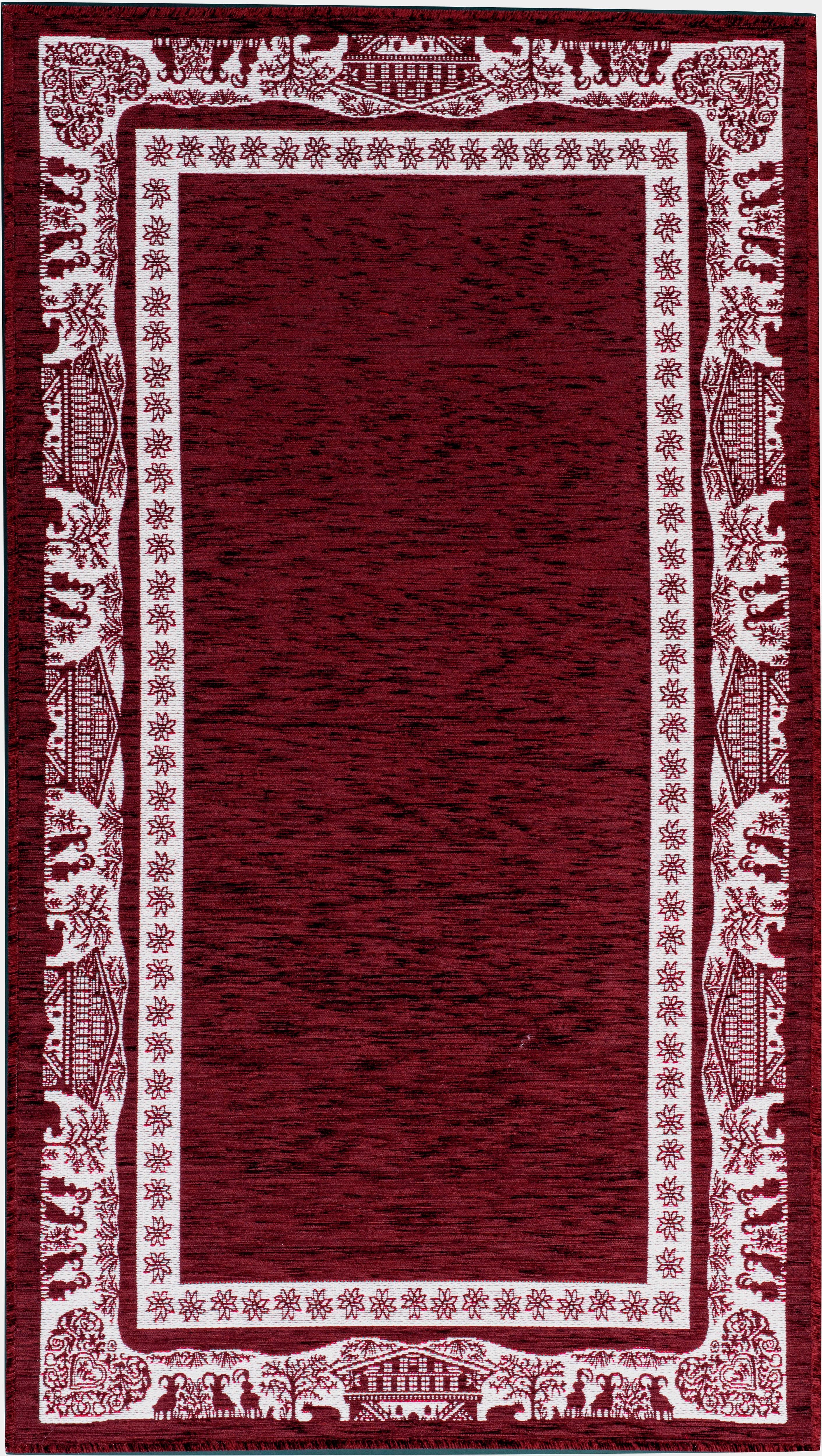 Gino Falcone Vloerkleed Vintages Corji decoratief alpine motief in de rand