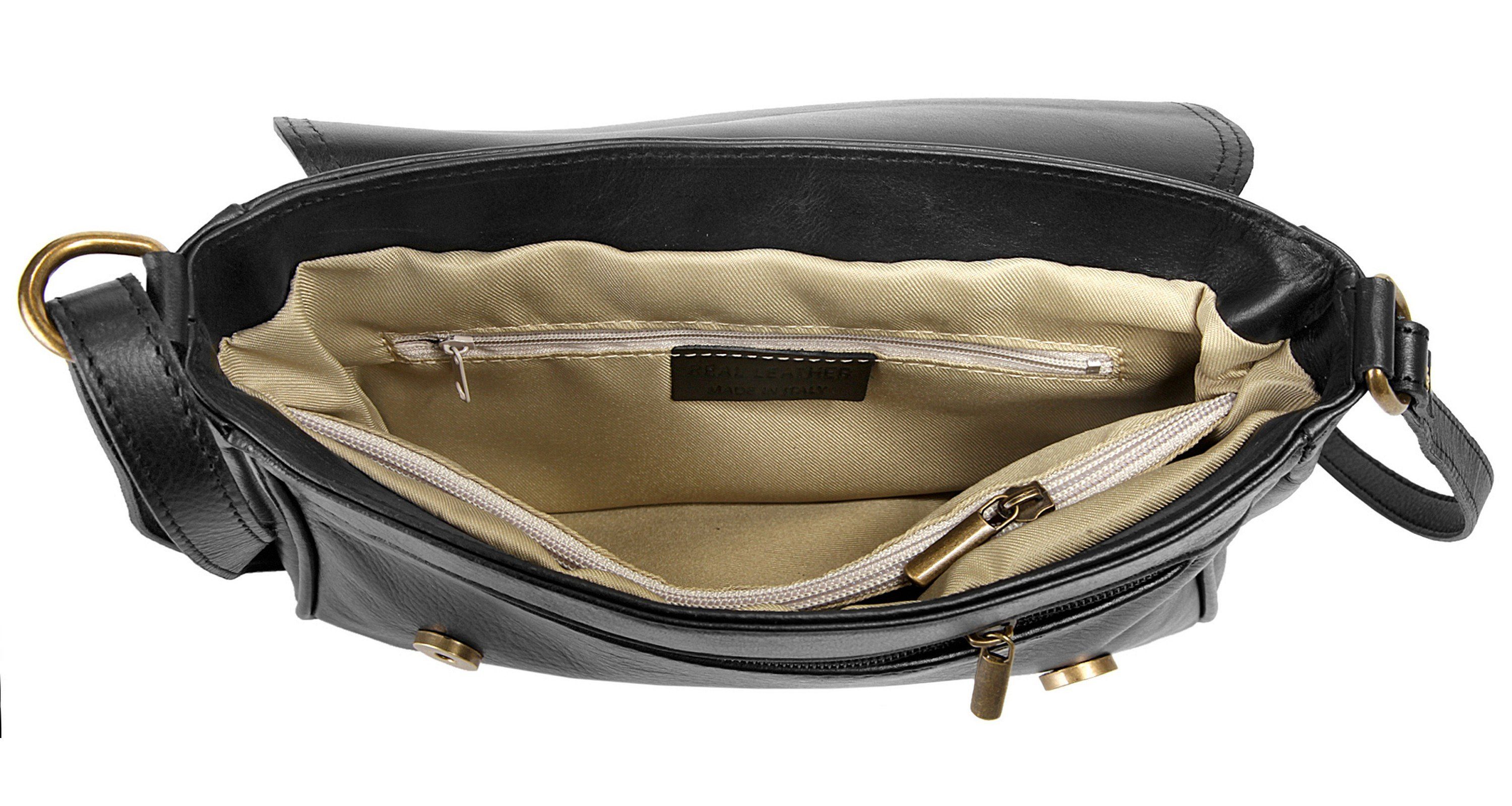 Cluty Schoudertas echt leer, made in italy