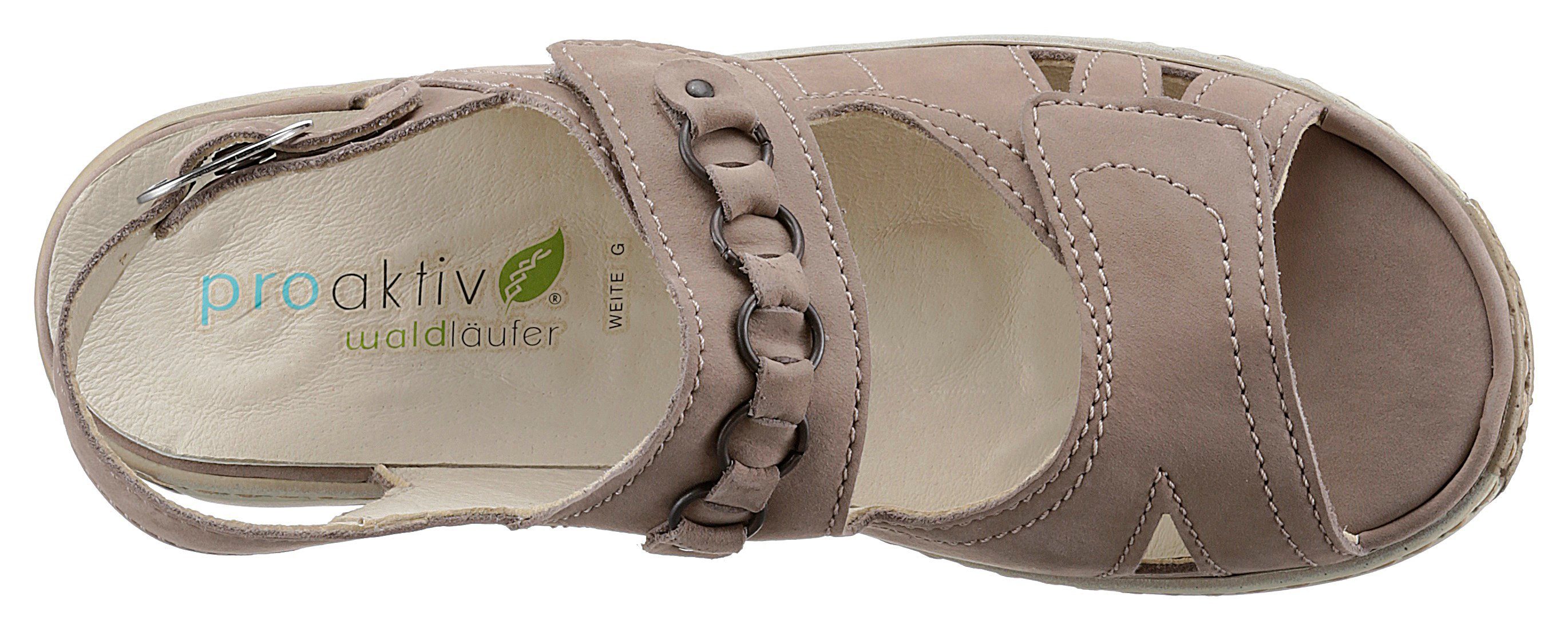 Waldläufer Sandalen Garda zomerschoen, sandaal, sleehak, met drukknoop, g-breedte