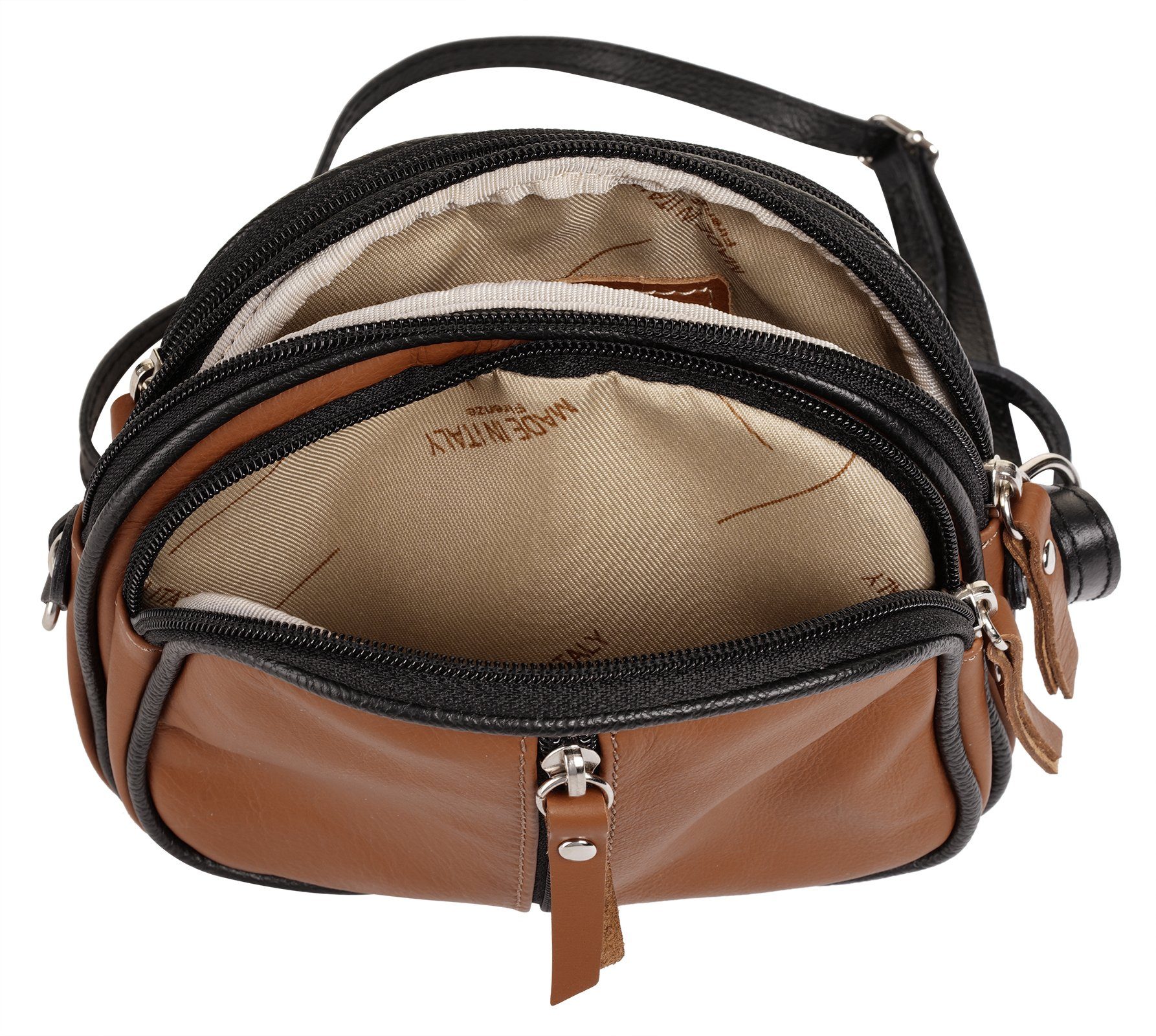 Cluty Schoudertas echt leer, made in italy