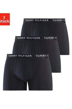 tommy hilfiger underwear boxershort weefband met logo (set, 3 stuks, set van 3) blauw
