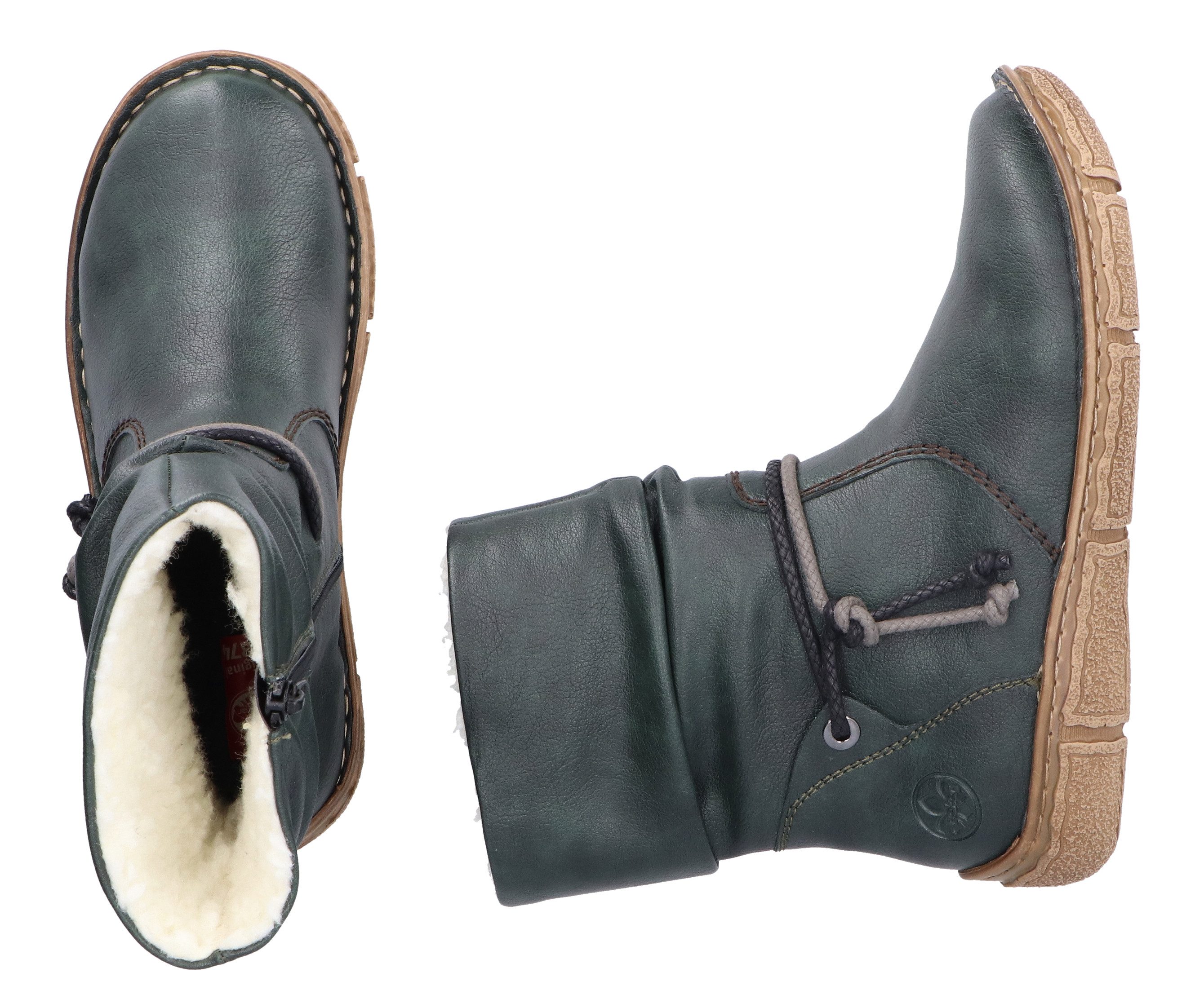 Rieker Winterlaarzen winter-enkellaars, slouchy schacht, ritssluiting, met warme voering