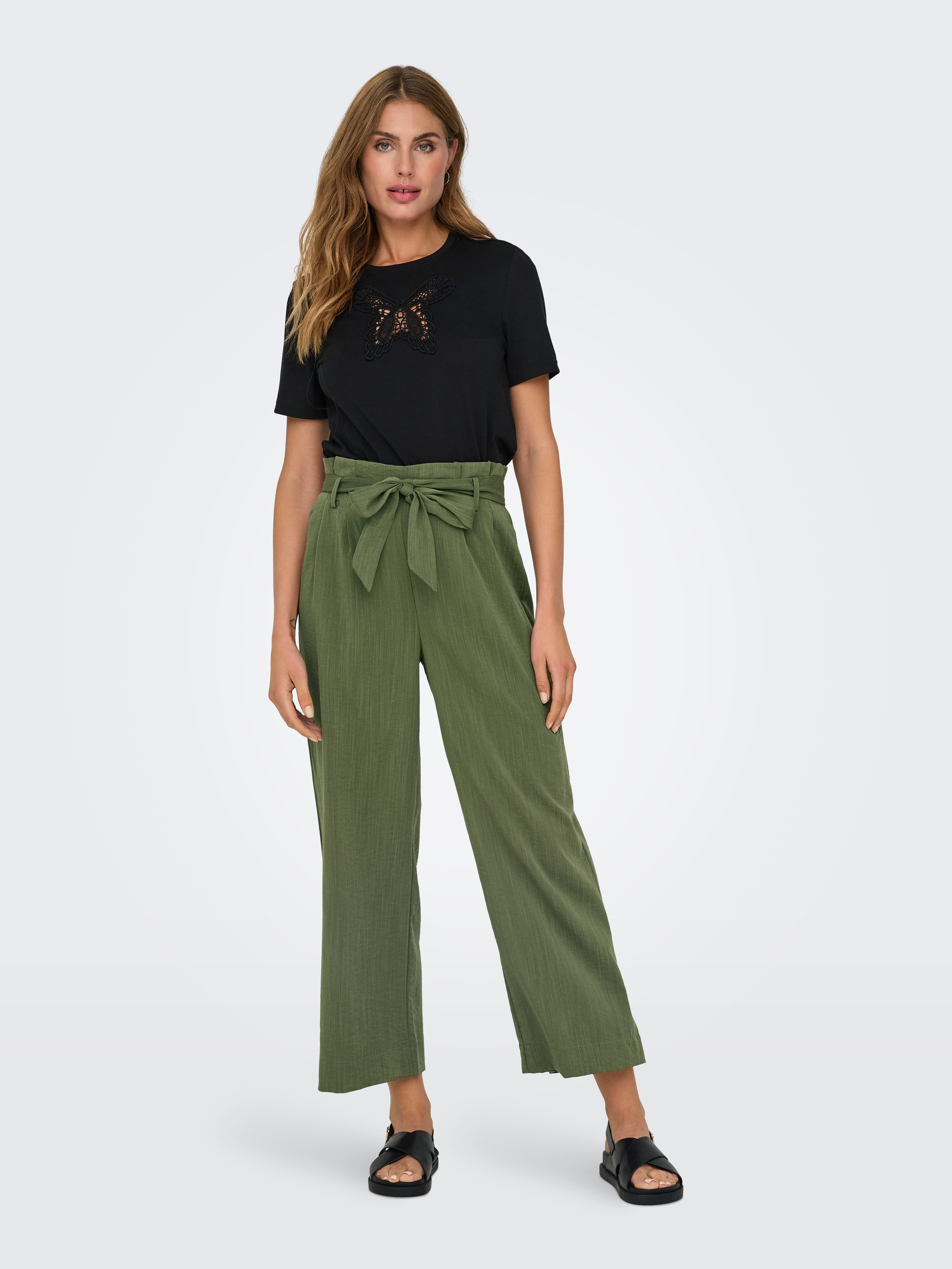 Only Paperbag-broek ONLMARSA SOLID PAPERBAG PANT WVN NOOS