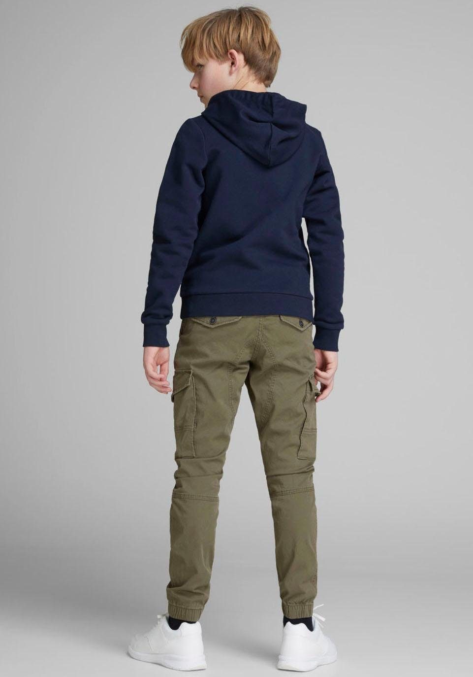 Jack & Jones Junior Cargobroek JPSTPAUL JJFLAKE AKM 542 OLIVE NOOS JNR