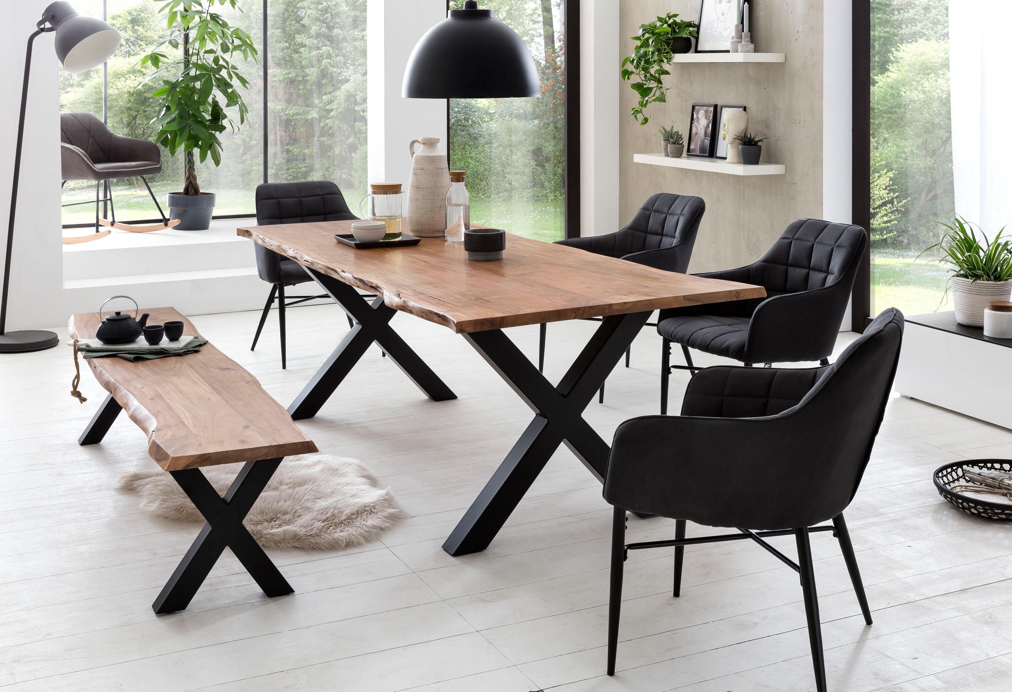 Home affaire Eettafel Manhattan met boomrand