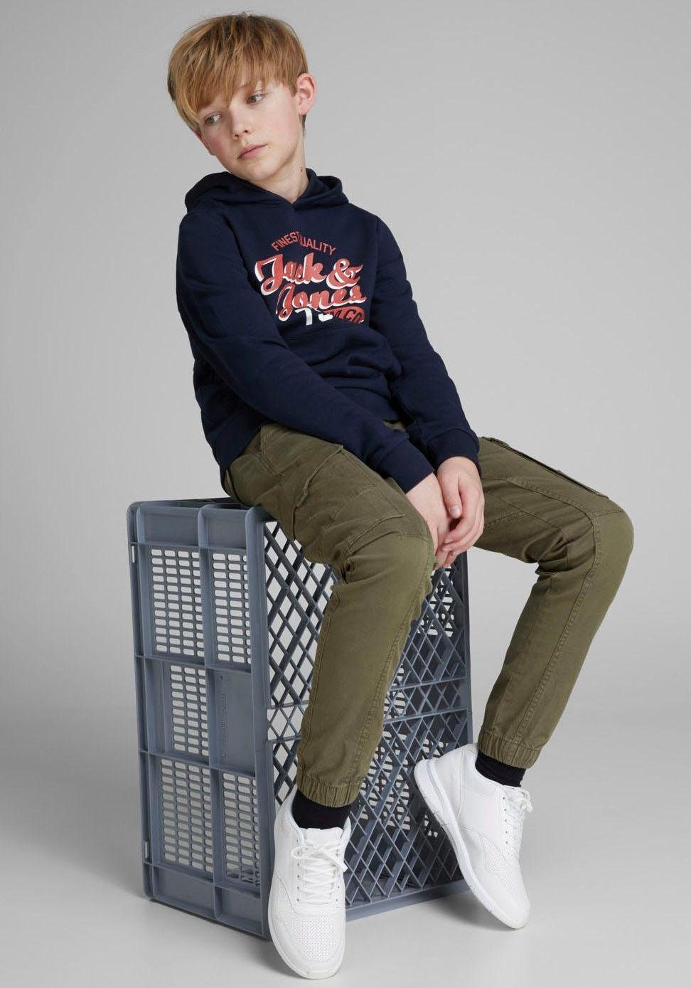 Jack & Jones Junior Cargobroek JPSTPAUL JJFLAKE AKM 542 OLIVE NOOS JNR