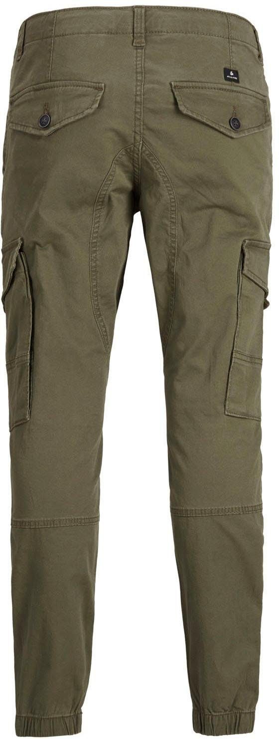 Jack & Jones Junior Cargobroek JPSTPAUL JJFLAKE AKM 542 OLIVE NOOS JNR