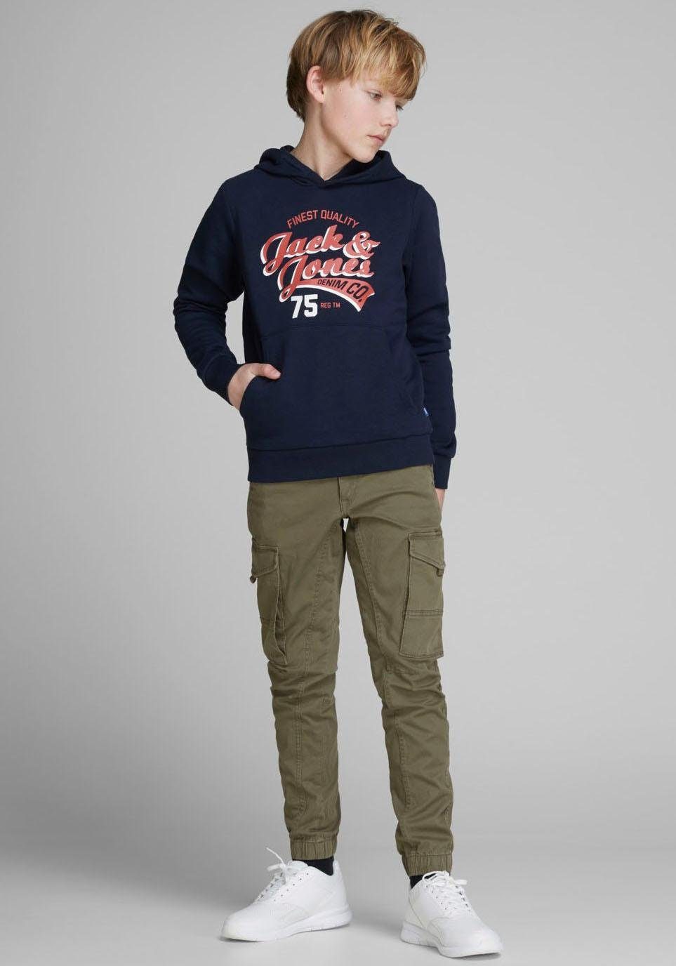 Jack & Jones Junior Cargobroek JPSTPAUL JJFLAKE AKM 542 OLIVE NOOS JNR