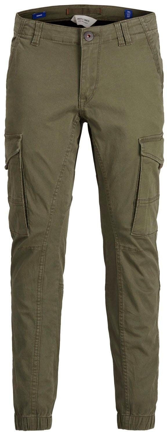 Jack & Jones Junior Cargobroek JPSTPAUL JJFLAKE AKM 542 OLIVE NOOS JNR