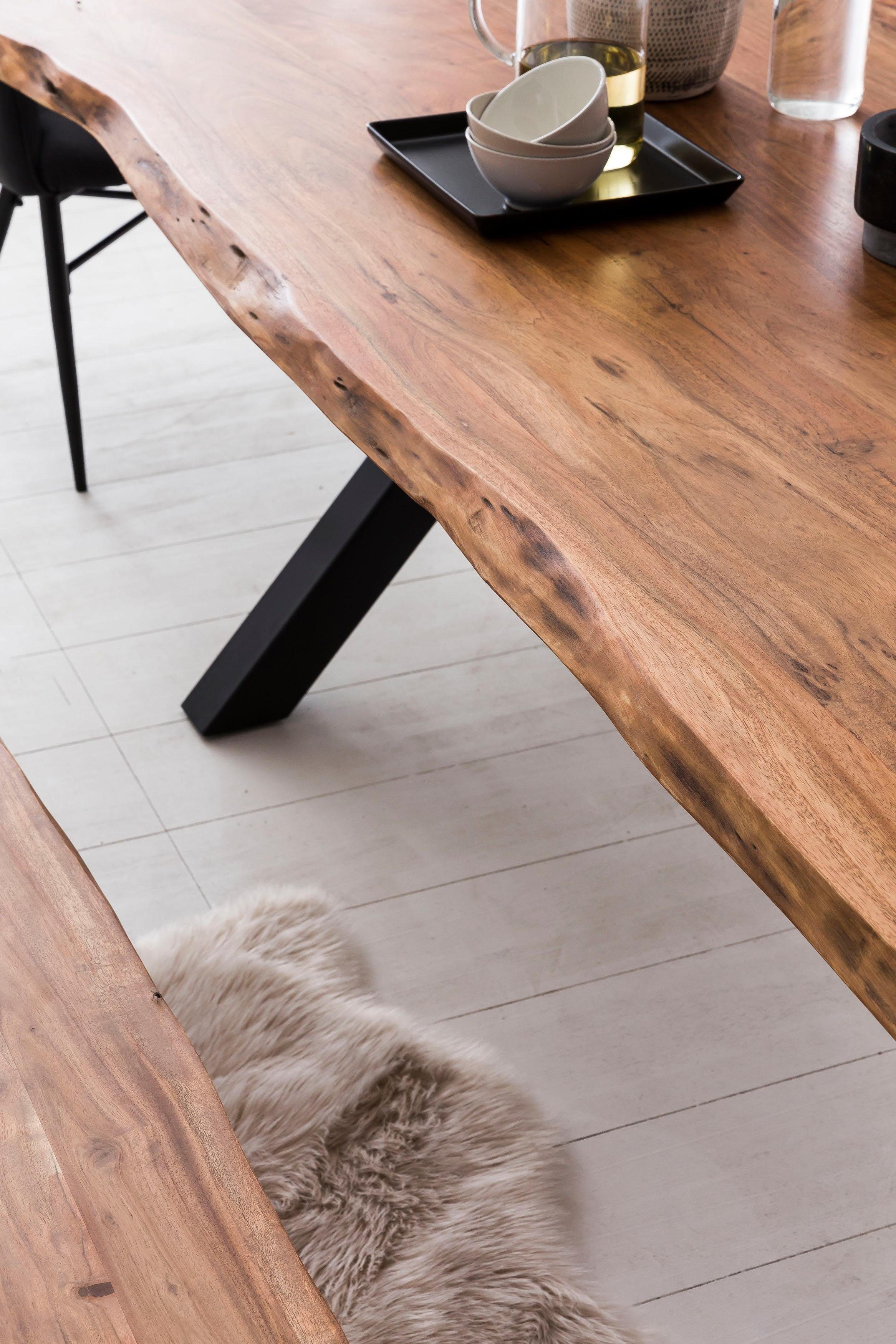 Home affaire Eettafel Manhattan met boomrand