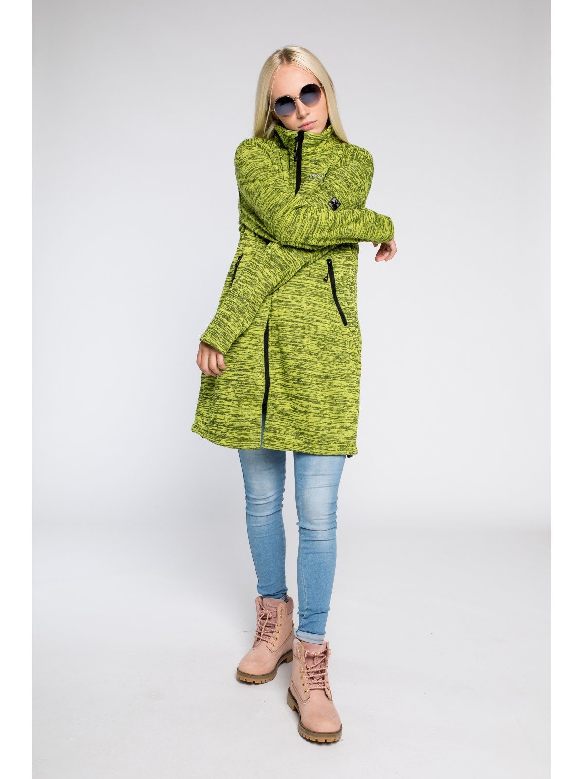 DEPROC Active Gebreide jas ELKSDALE LONG JACKET WOMEN