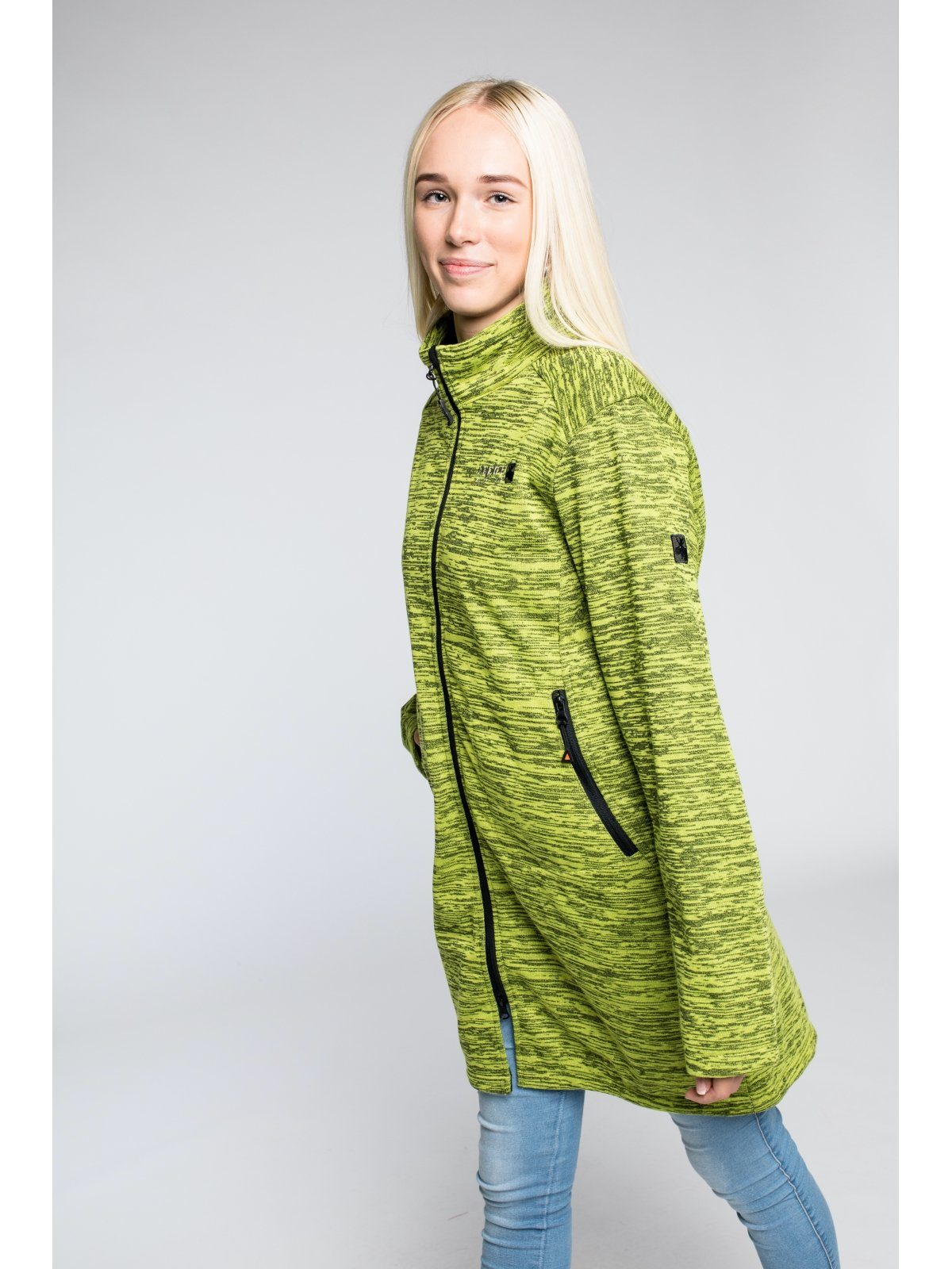 DEPROC Active Gebreide jas ELKSDALE LONG JACKET WOMEN