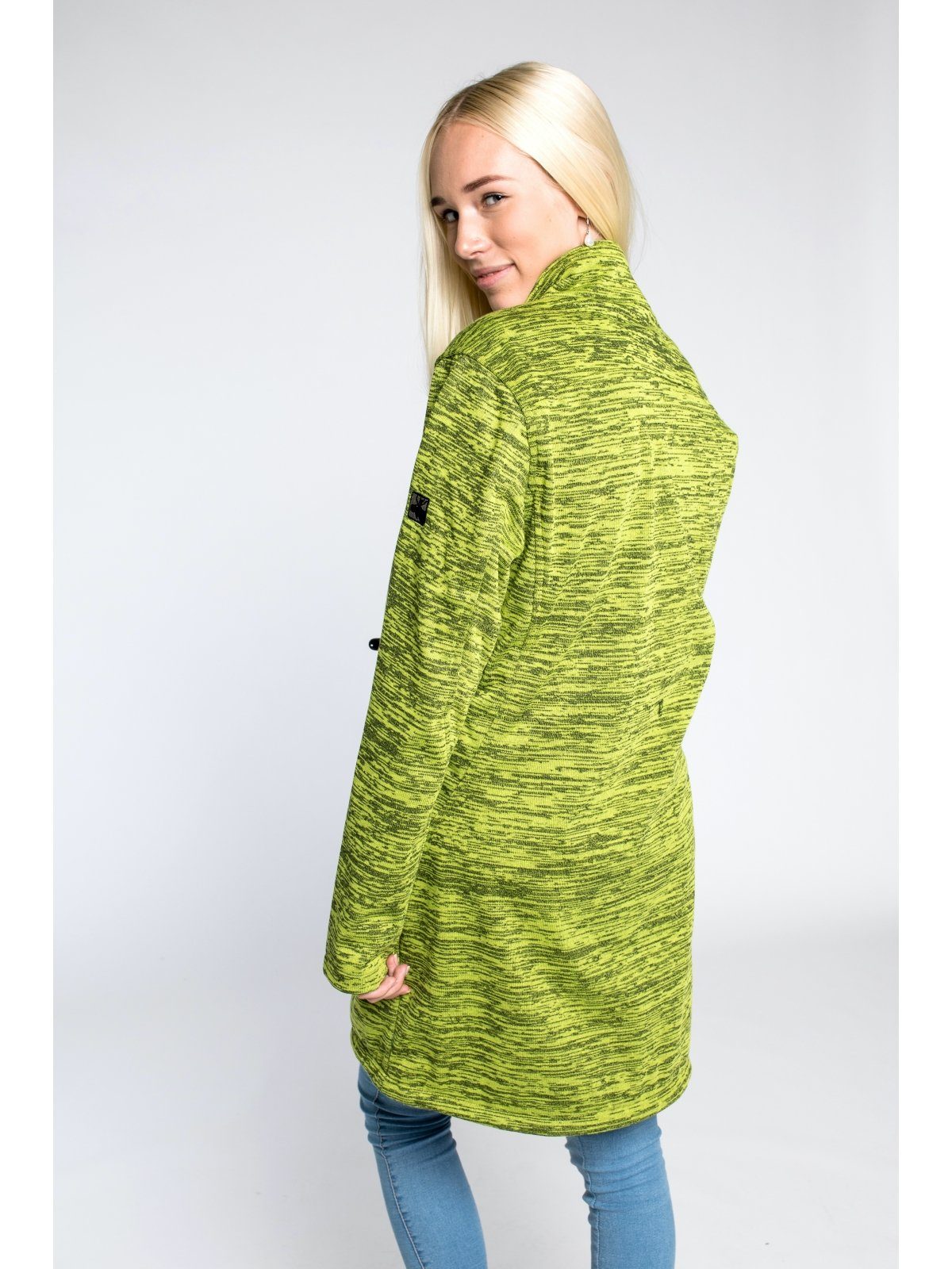 DEPROC Active Gebreide jas ELKSDALE LONG JACKET WOMEN