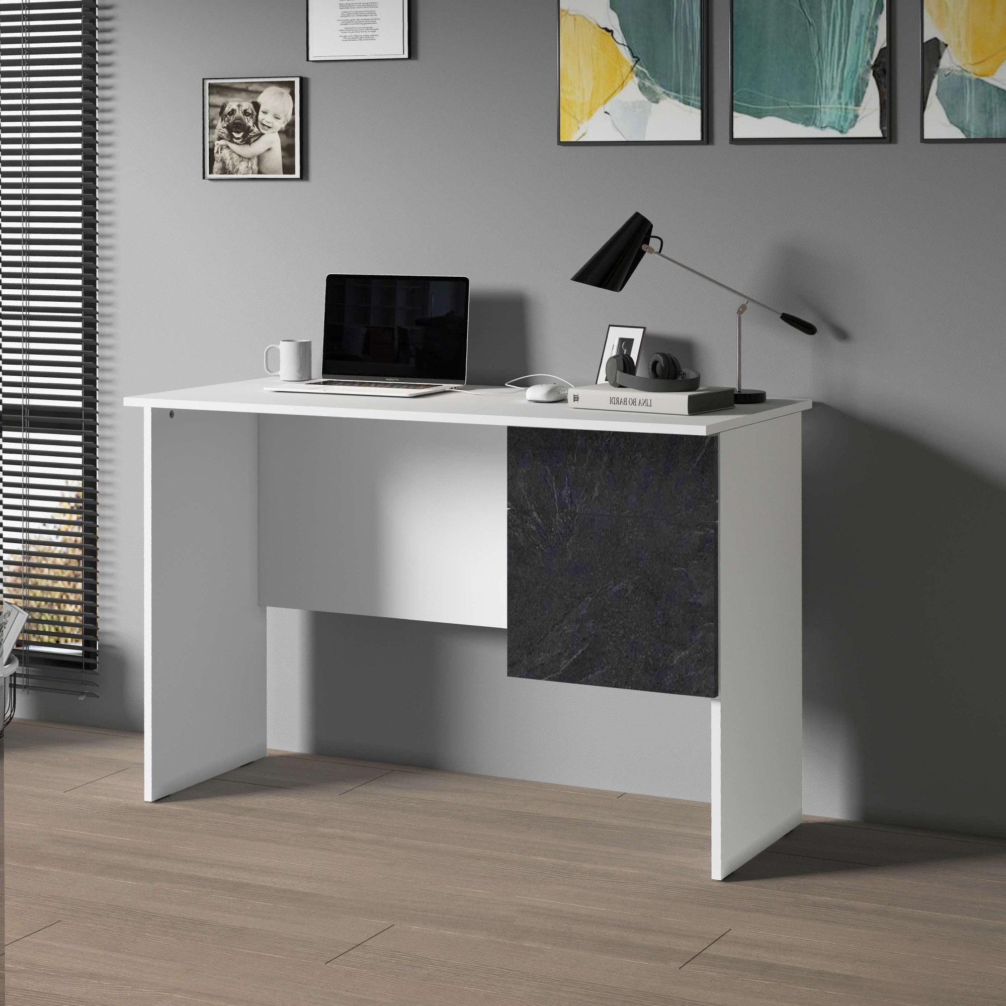 INOSIGN Bureau Coro, kleine computertisch, bureautafel met 1 deur & 1 lade, breedte 110 cm, made in italy
