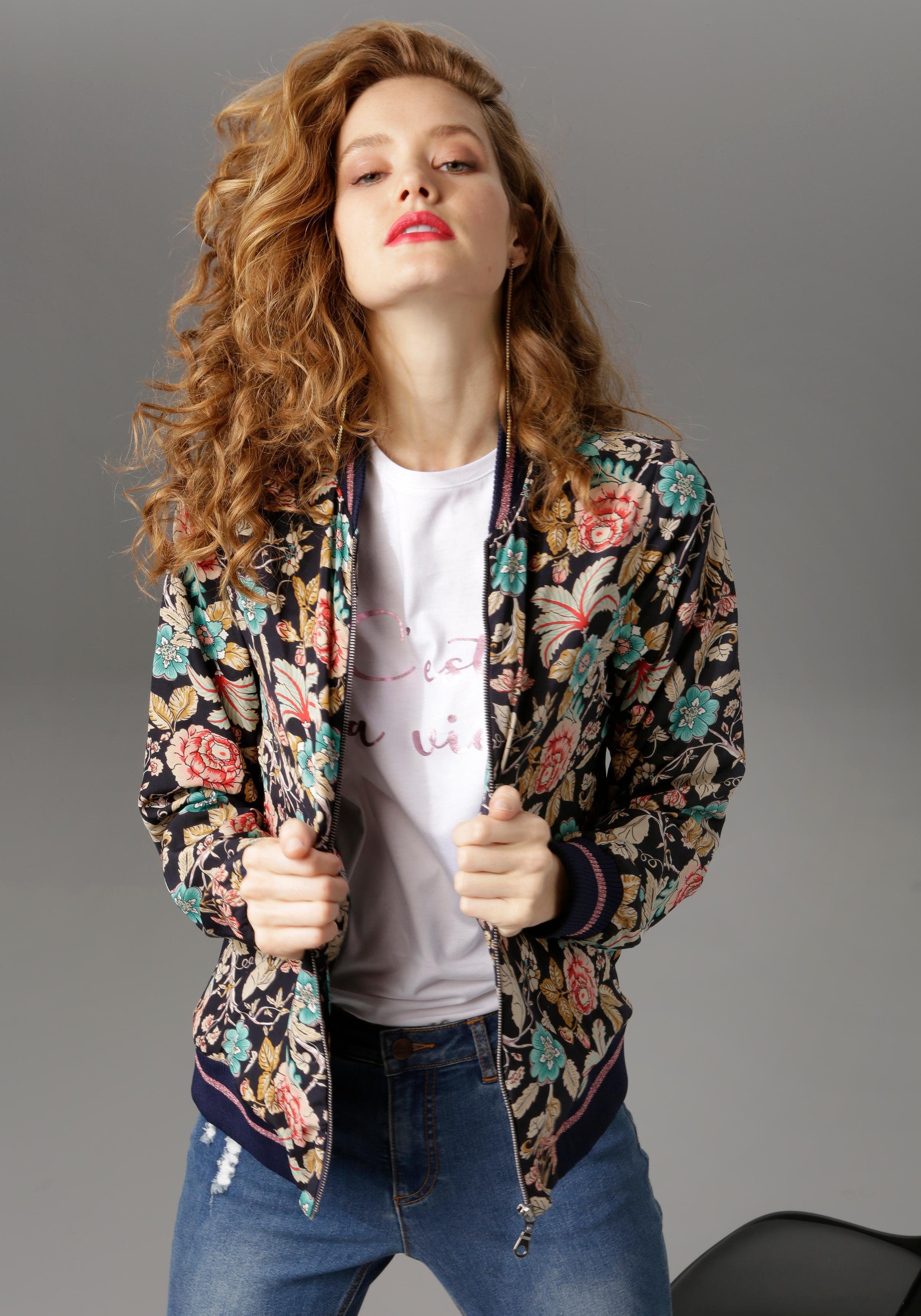 Aniston CASUAL Blouson met bloemenprint