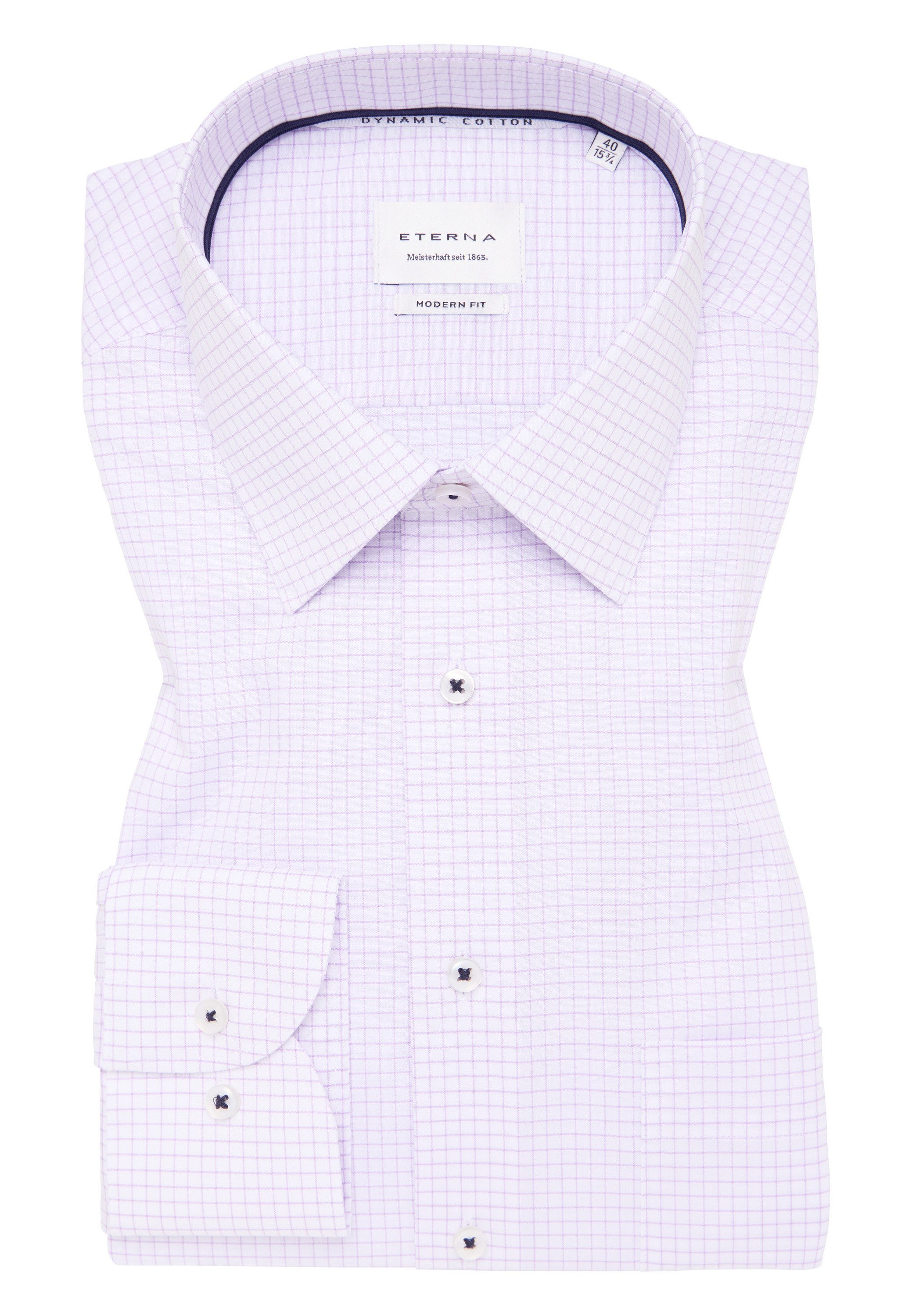 Eterna Overhemd met lange mouwen MODERN FIT NON IRON (strijkvrij)