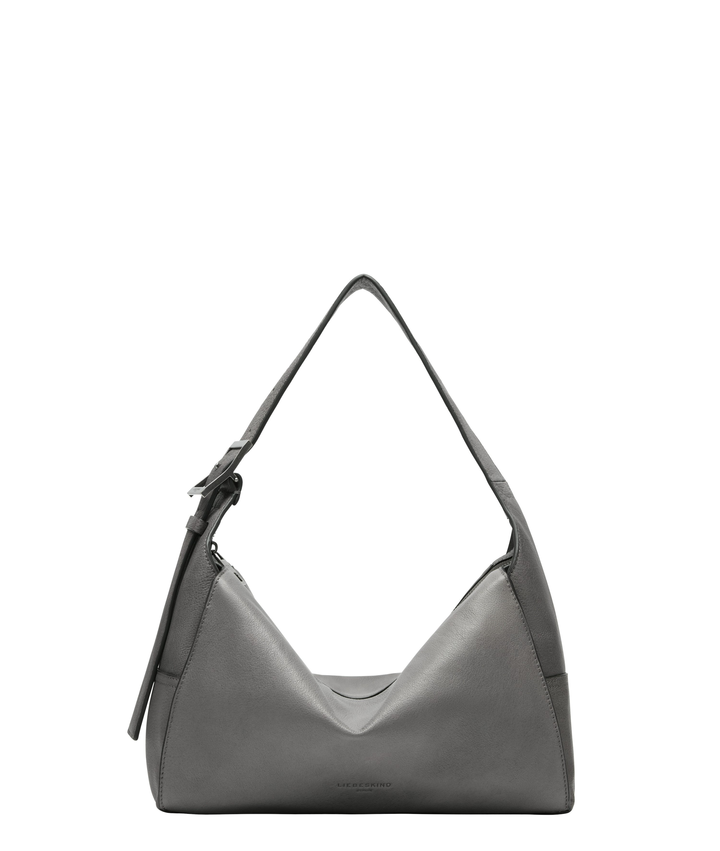 Liebeskind Berlin Hobo-tas Hobo M LOU 2 3D LEATHER dames handtassen maat 24 cm grijs