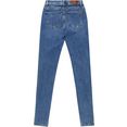 ltb skinny fit jeans nicole met lange, extra strakke pijpbelijning, hoge taille en met stretch-aandeel blauw