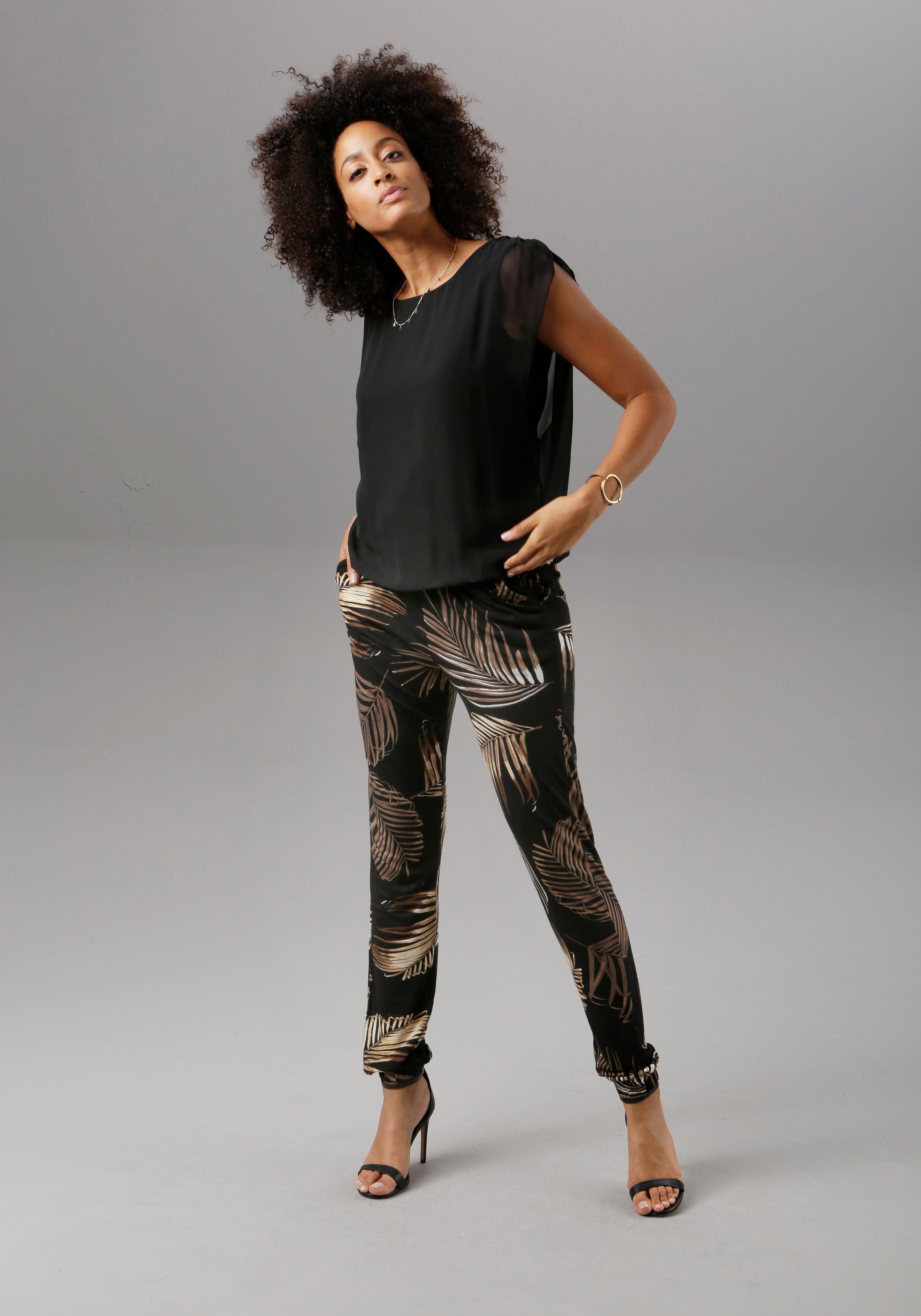 Aniston SELECTED Comfortbroek met print all-over