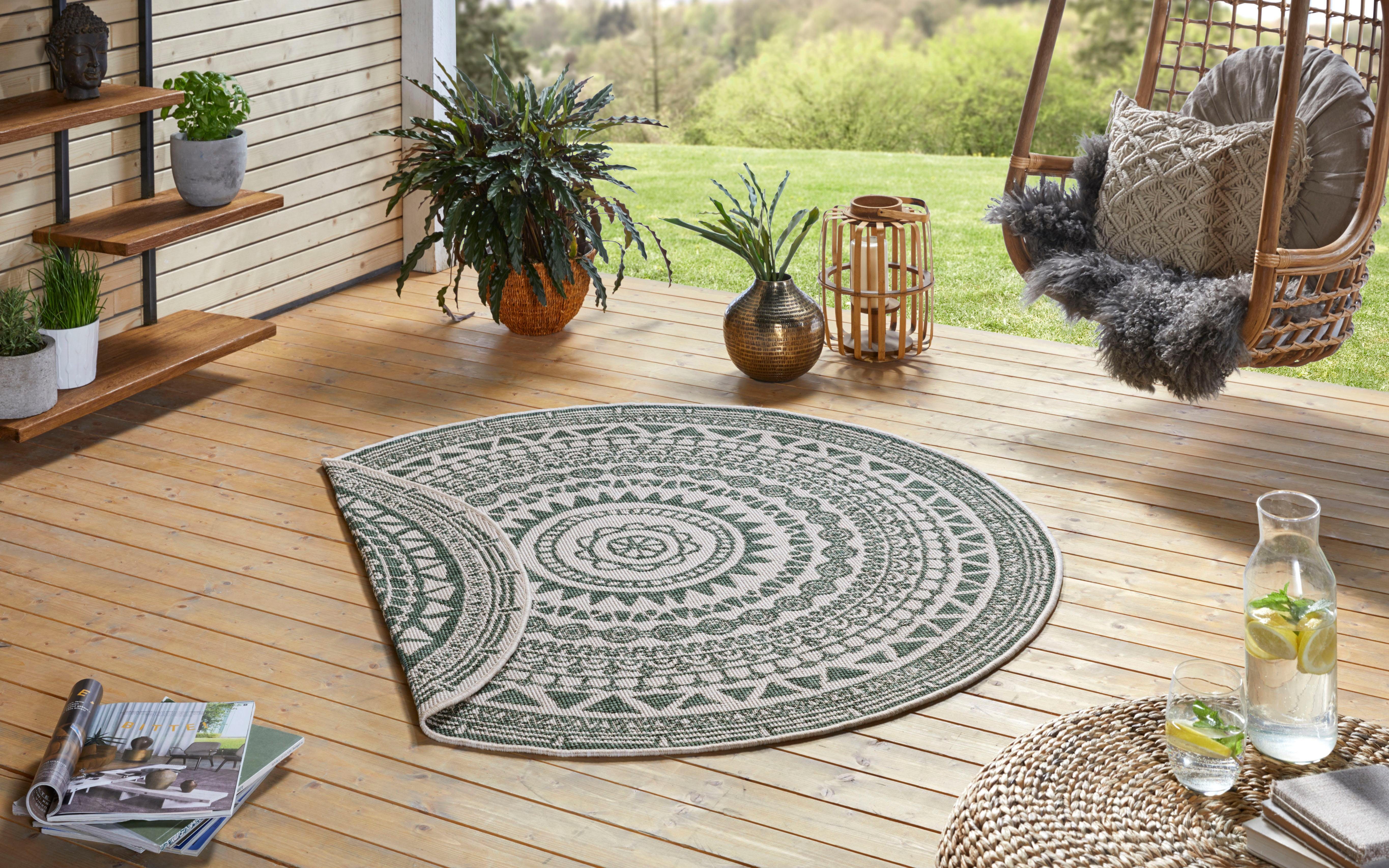 NORTHRUGS Vloerkleed Coron Geschikt voor binnen en buiten, weerbestendig, balkon, tuin, woonkamer, waterbestendig