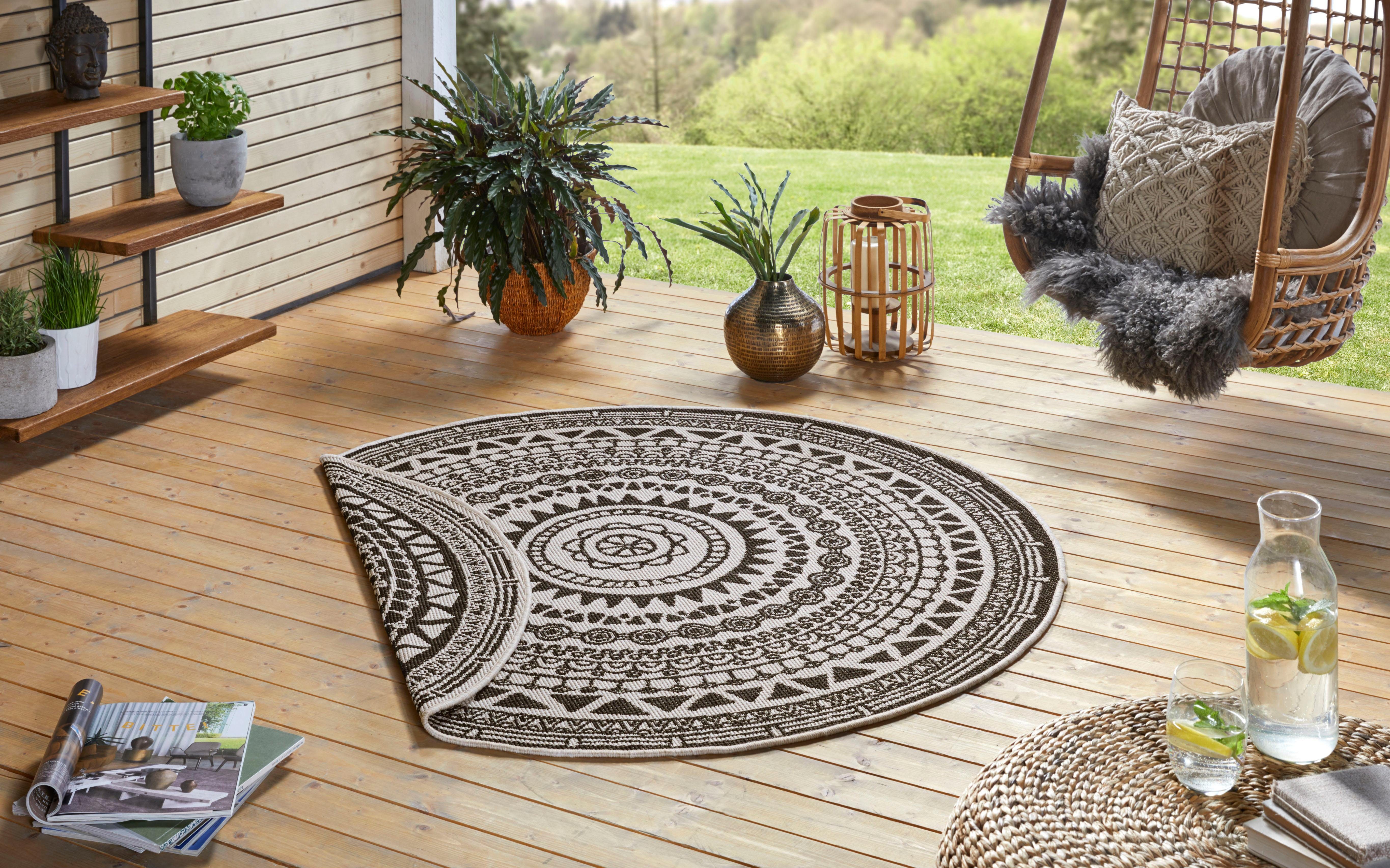 NORTHRUGS Vloerkleed Coron Geschikt voor binnen en buiten, weerbestendig, balkon, tuin, woonkamer, waterbestendig