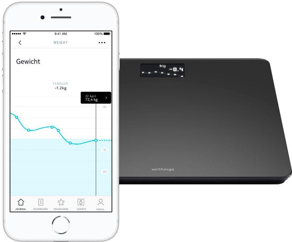 Withings Personenweegschaal Body WLAN-smartweegschaal met BMI-functie