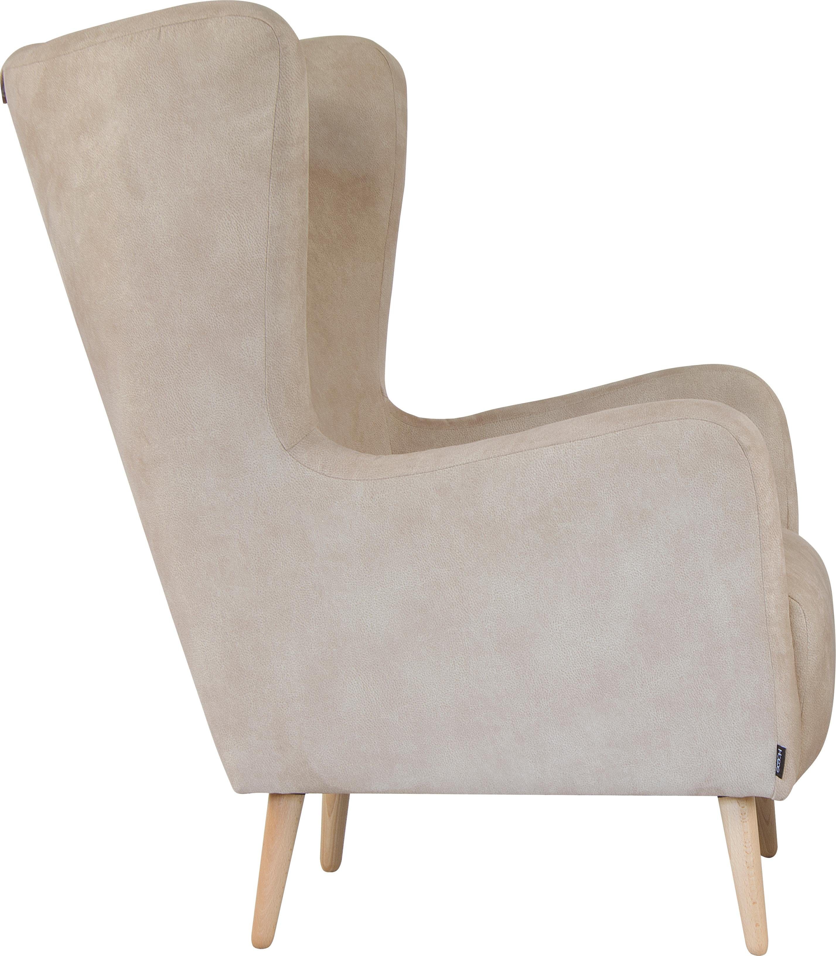 Home affaire Fauteuil Telford ook in faux fur, fauteuil B/D/H: 77/92/106 cm keuze met en zonder poef, in veel bekledingskwaliteiten, ovale stoel