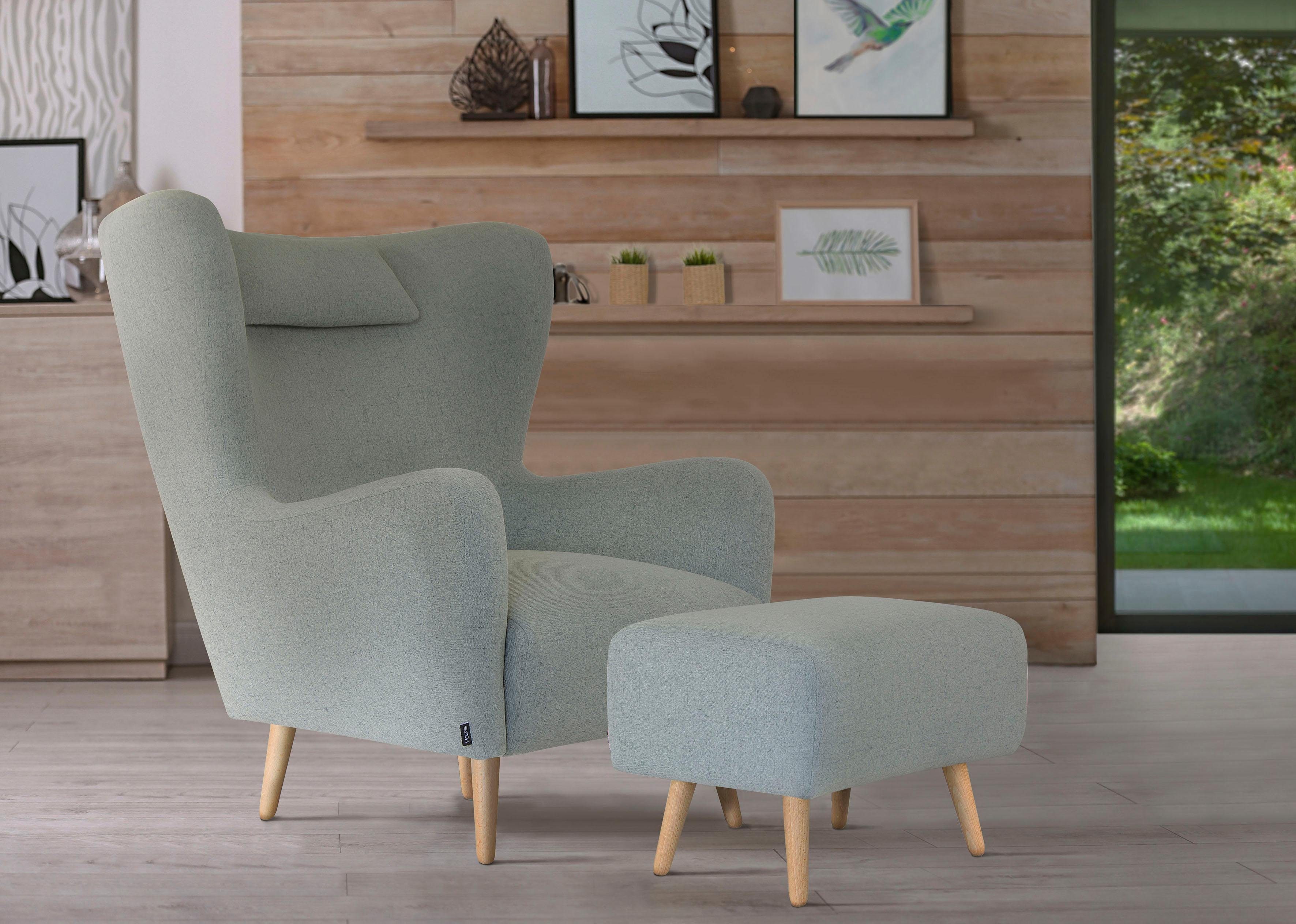 Home affaire Fauteuil Telford naar keuze met en zonder hocker, in 4 stofkwaliteiten, overtrekstof oo