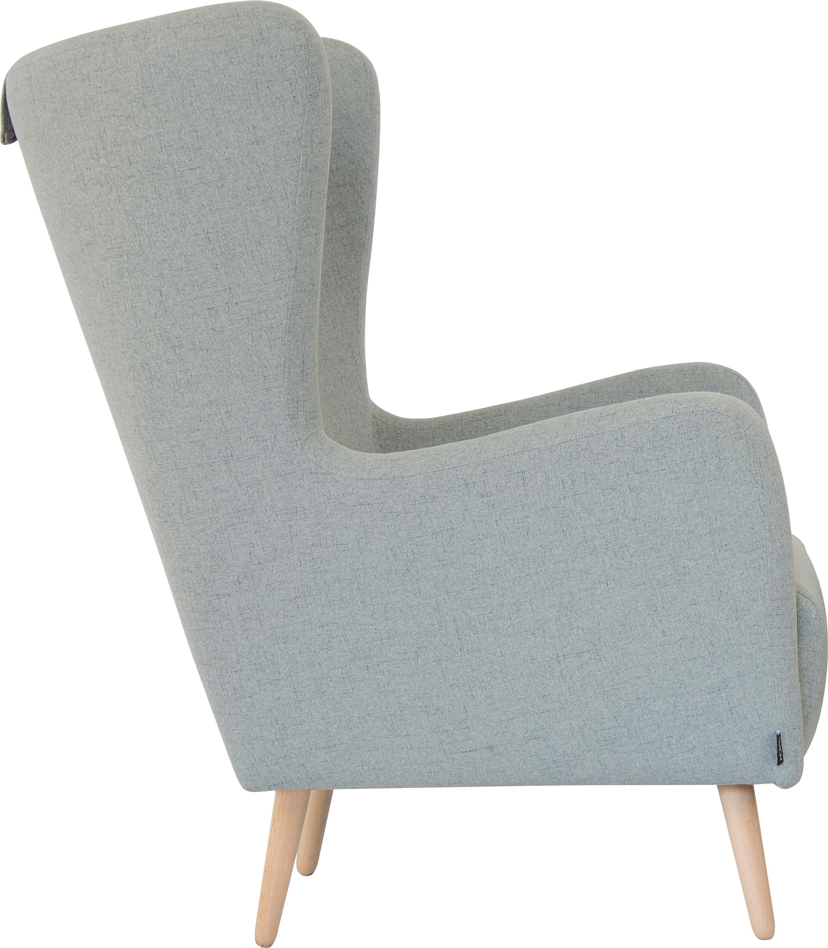 Home affaire Fauteuil Telford ook in faux fur, fauteuil B/D/H: 77/92/106 cm keuze met en zonder poef, in veel bekledingskwaliteiten, ovale stoel