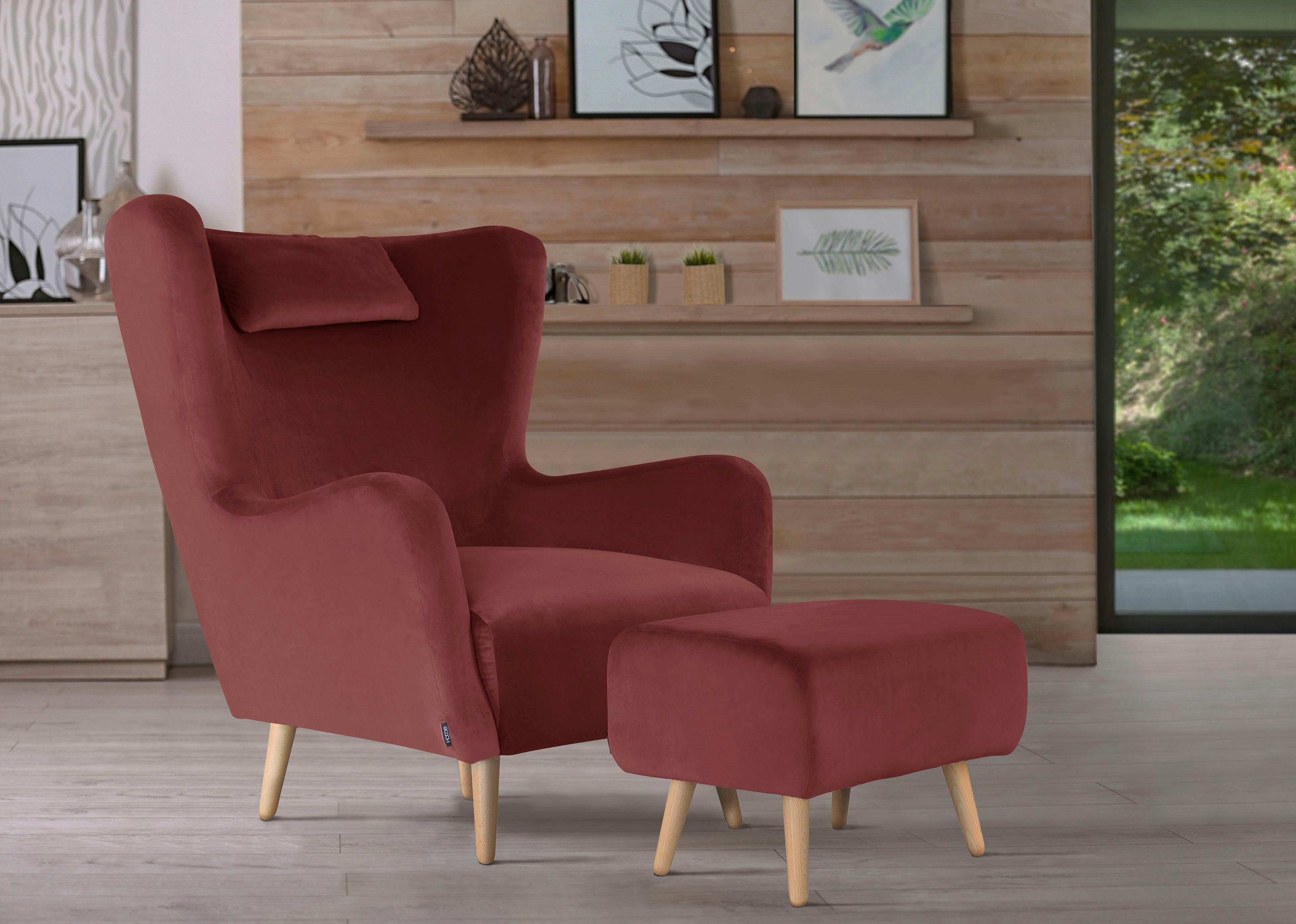 Home affaire Fauteuil Telford naar keuze met en zonder hocker, in 4 stofkwaliteiten, overtrekstof oo