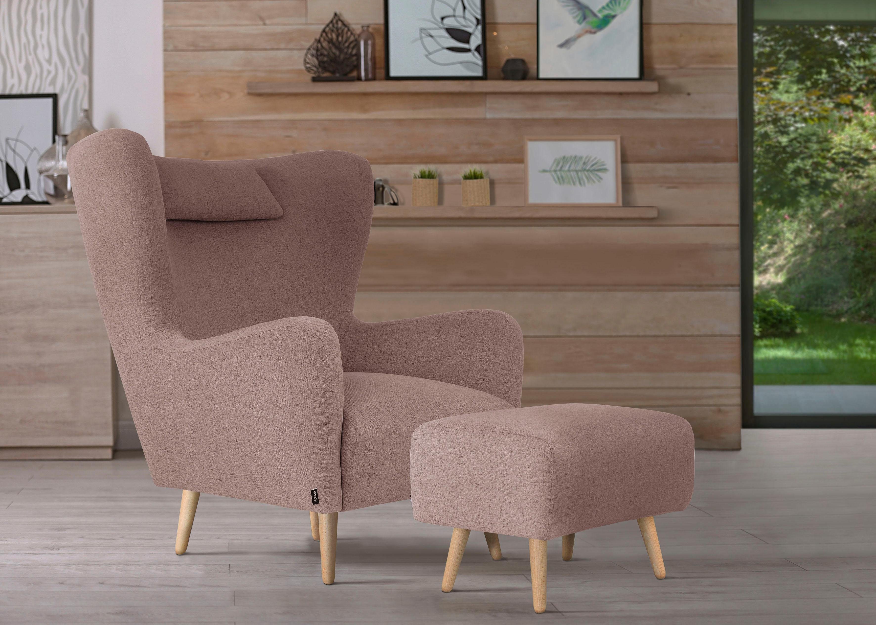 Home affaire Fauteuil Telford naar keuze met en zonder hocker, in 4 stofkwaliteiten, overtrekstof oo