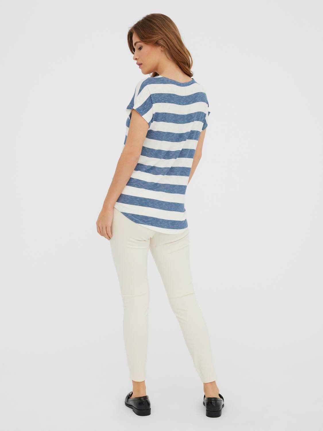 Vero Moda Shirt met korte mouwen VMWIDE STRIPE SL TOP GA JRS NOOS