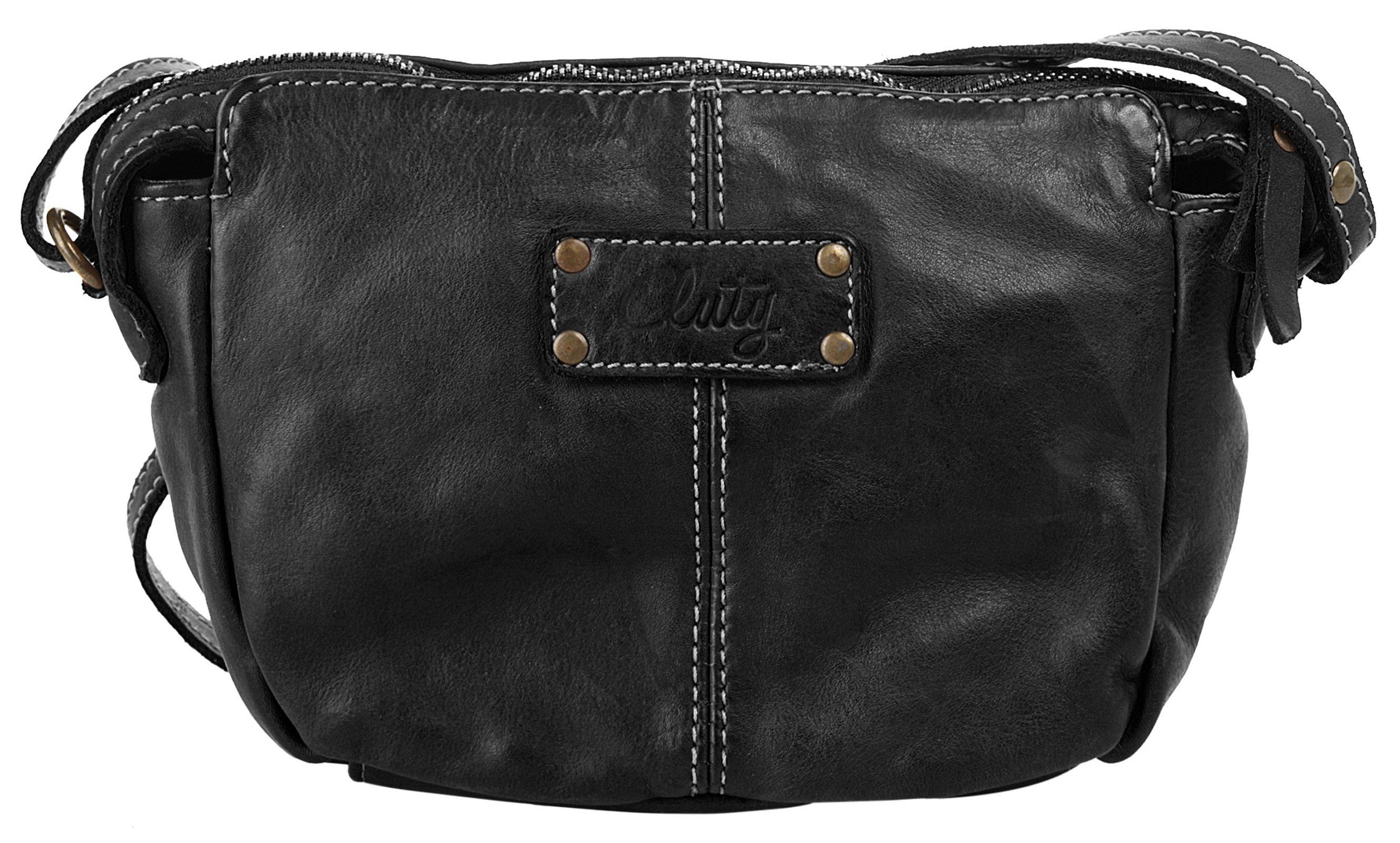 Cluty Schoudertas echt leer, made in italy