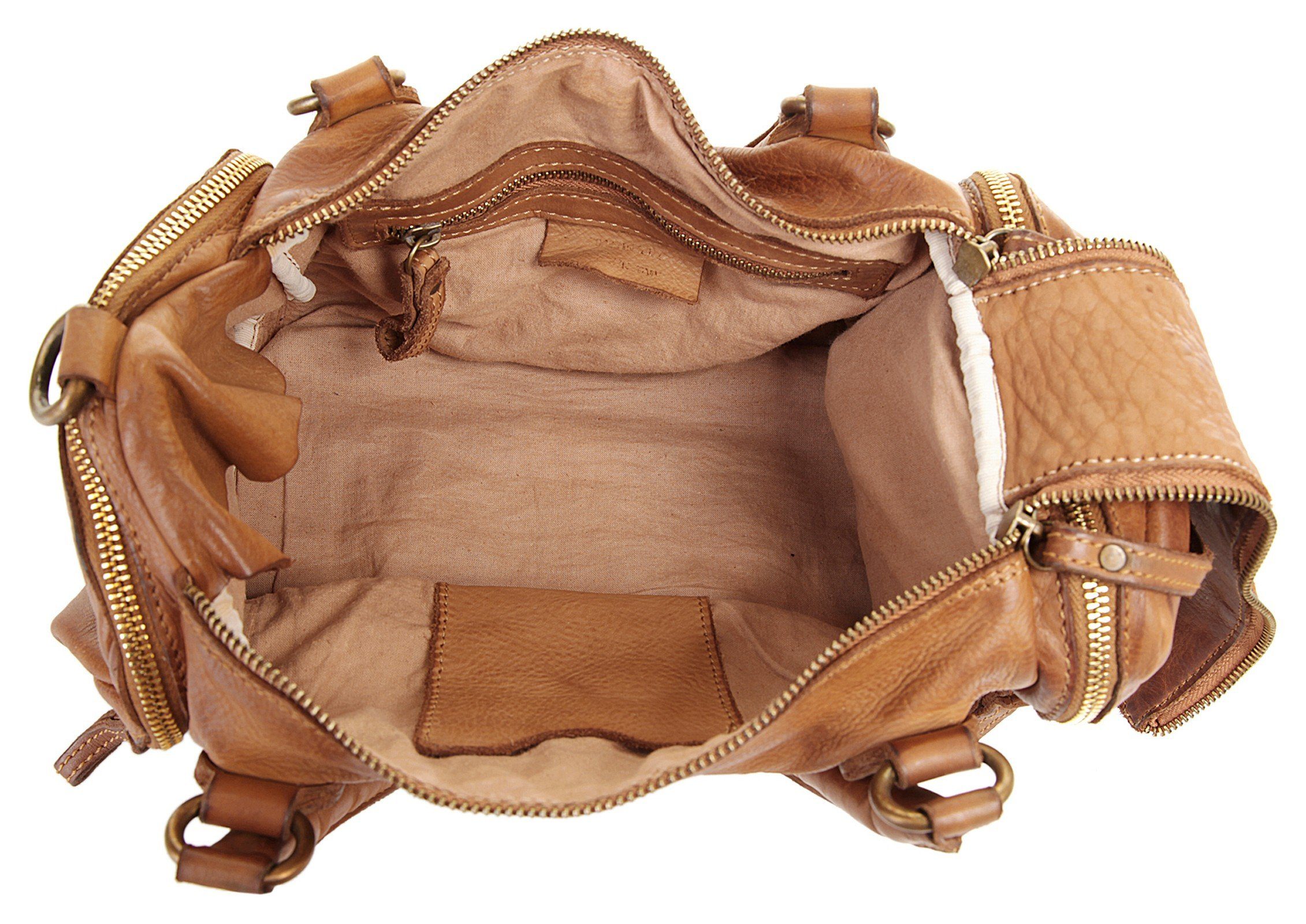 X-Zone Tas echt leer, made in italy