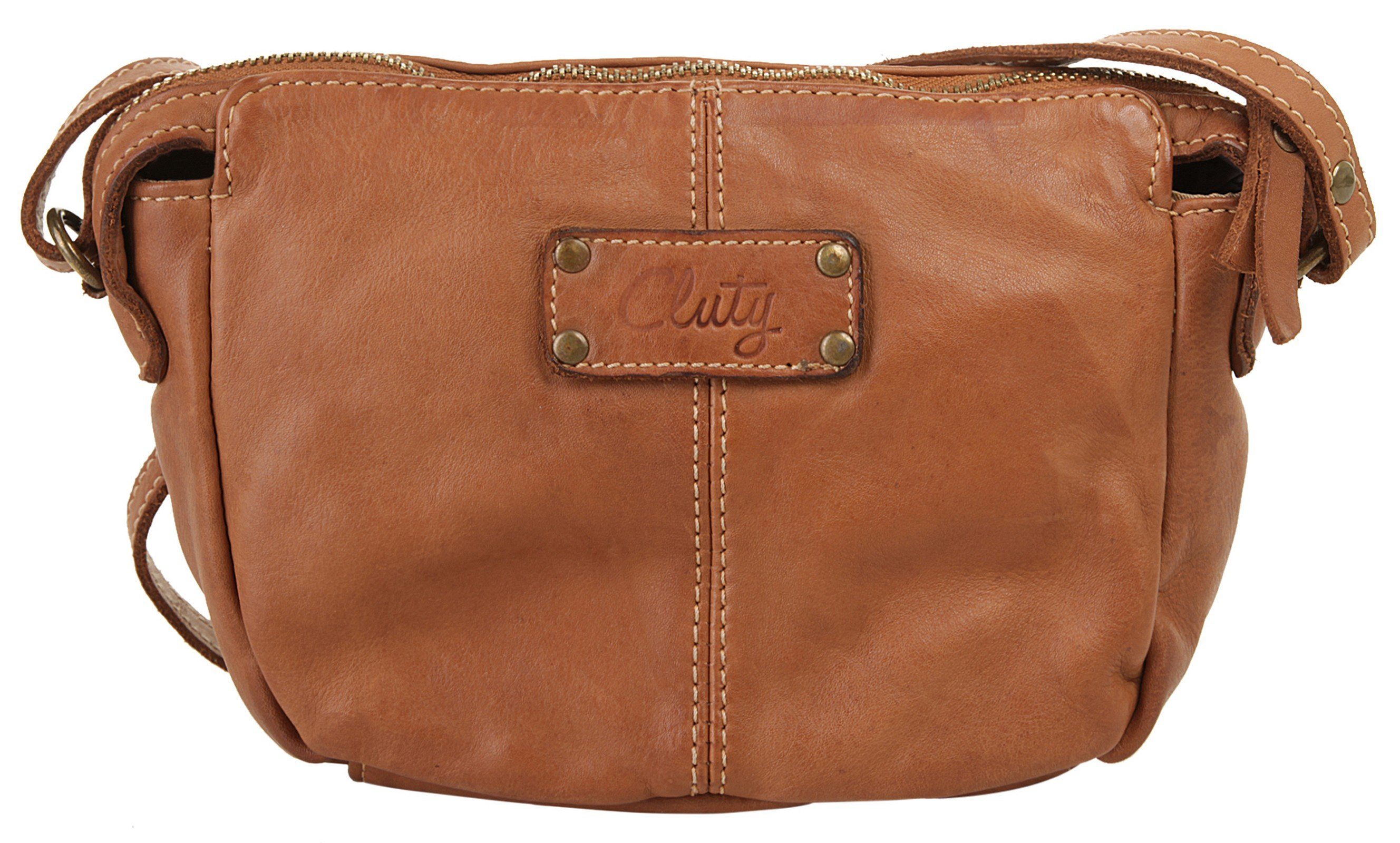 Cluty Schoudertas echt leer, made in italy