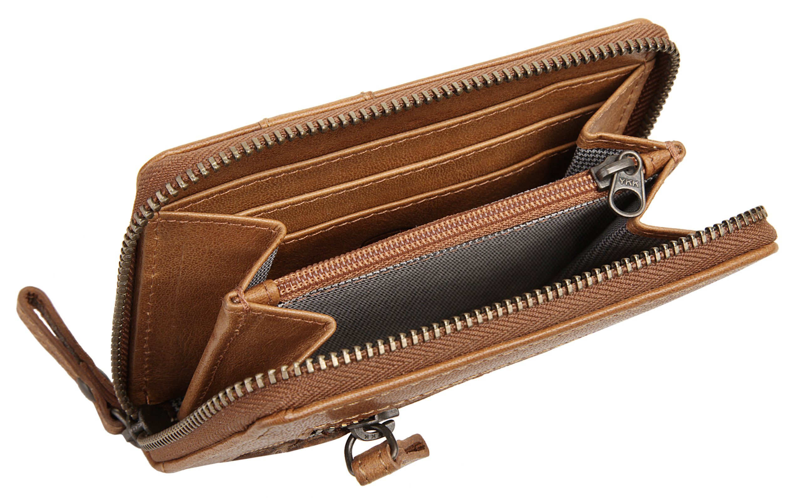 Spikes & Sparrow Portemonnee RFID echt leder