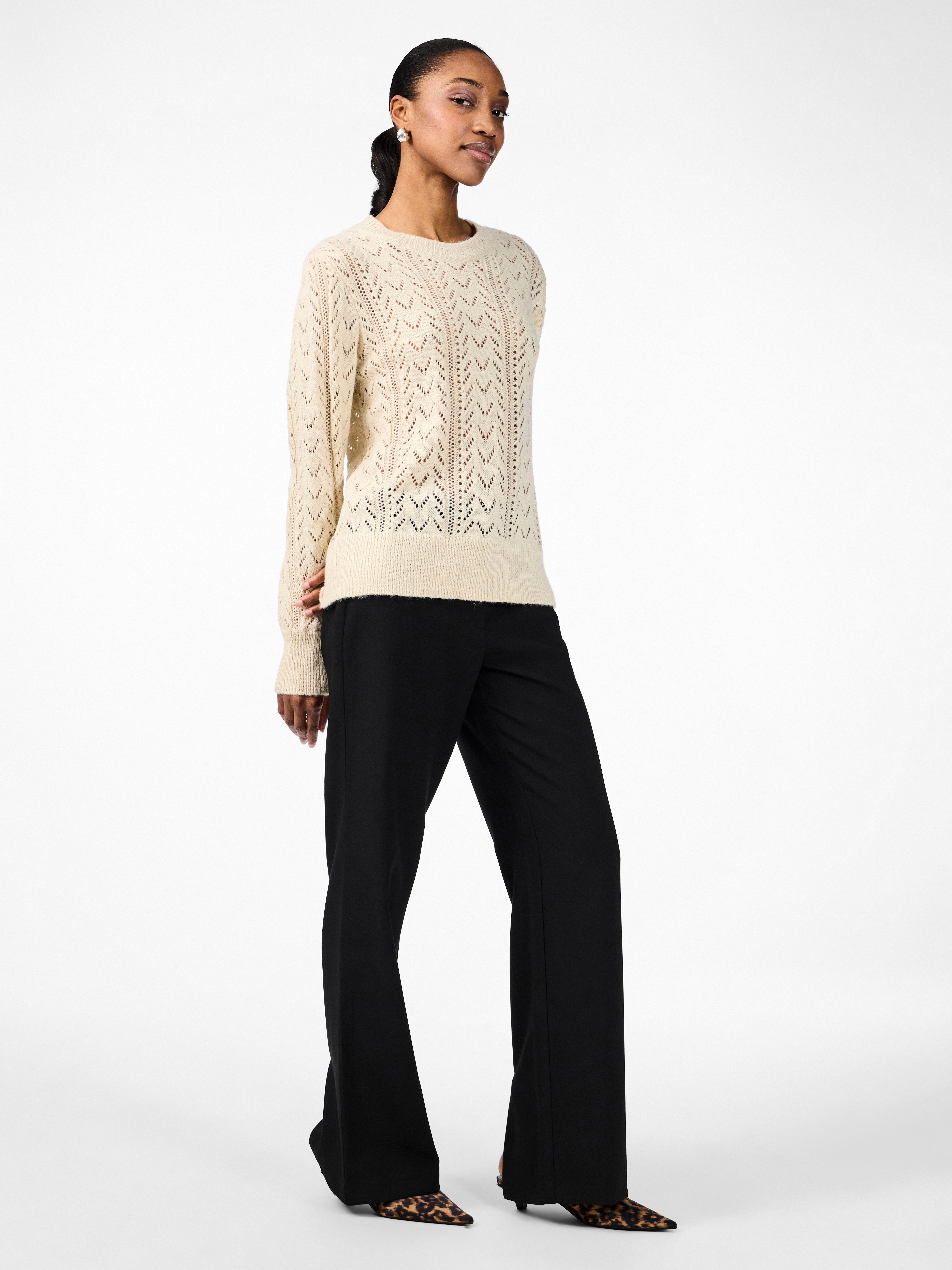 Y.A.S Trui met ronde hals YASTELLA LS KNIT PULLOVER S. NOOS