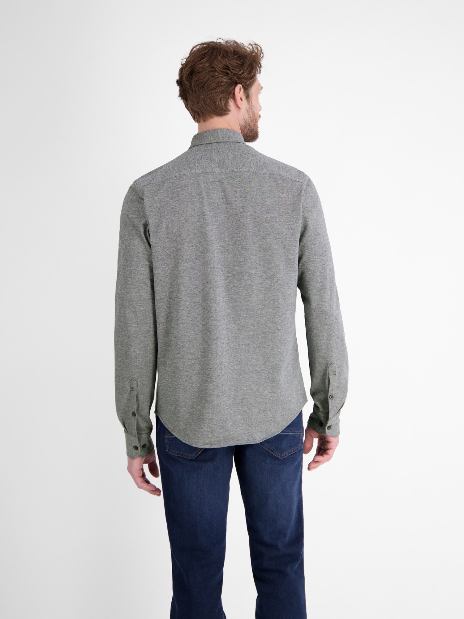 Lerros Overhemd met lange mouwen LERROS Heren Jerseyhemd, Stijl ontmoet comfort