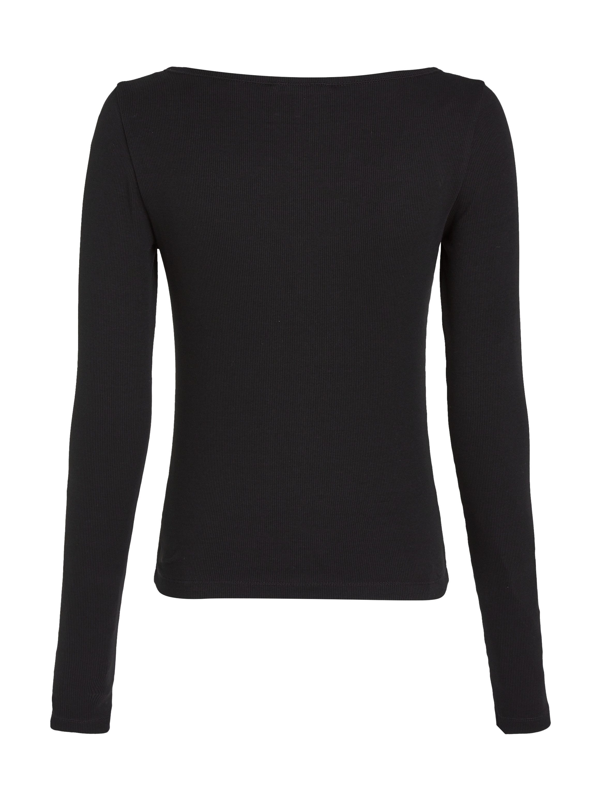 TOMMY JEANS Shirt met lange mouwen TJW SLIM BUTTON THRU LS